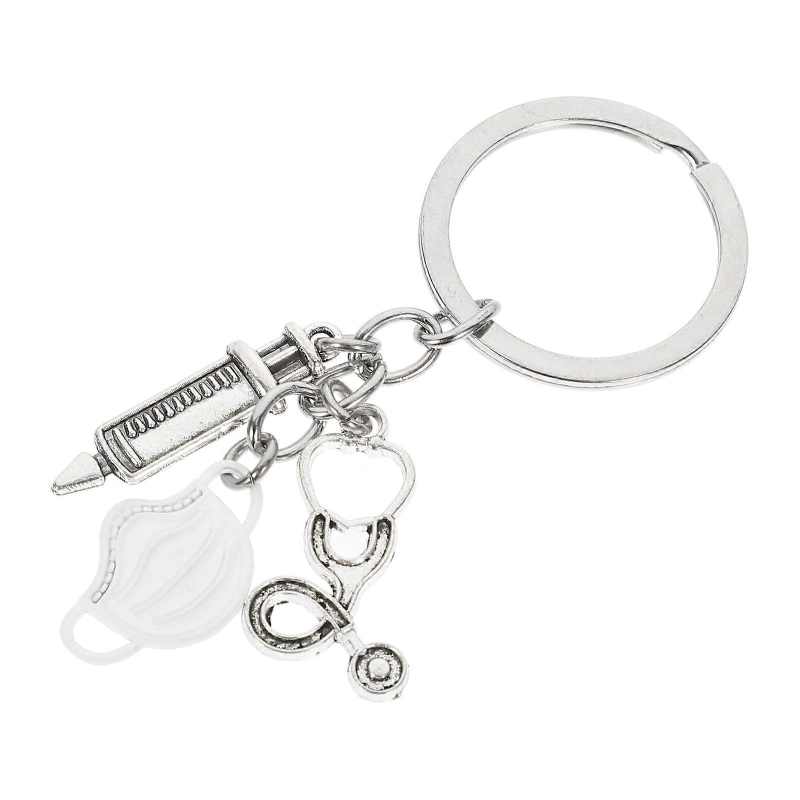 Medical Stethoscope Key Chain for Decoration Use 4Pcs Collection