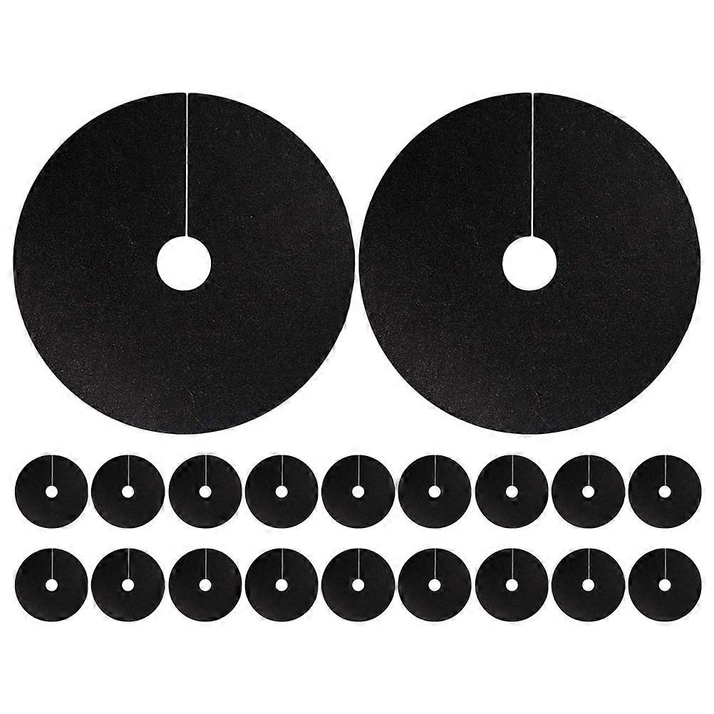 Degradable Nonwoven Tree Mulch Ring for Plant Care 20Pcs Black Protector