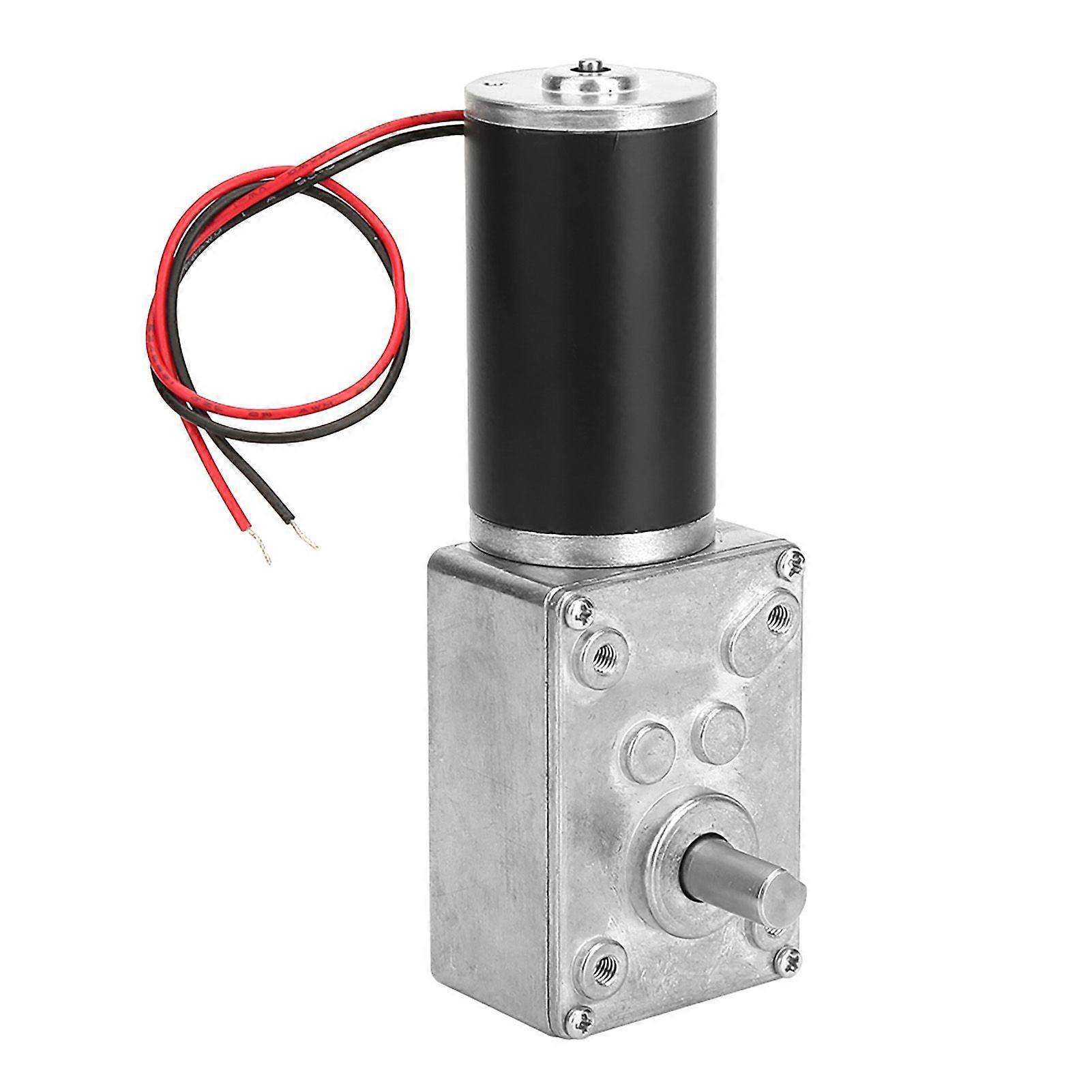 High quality  DC worm gear motor 24V 8mm output shaft high torque speed range
