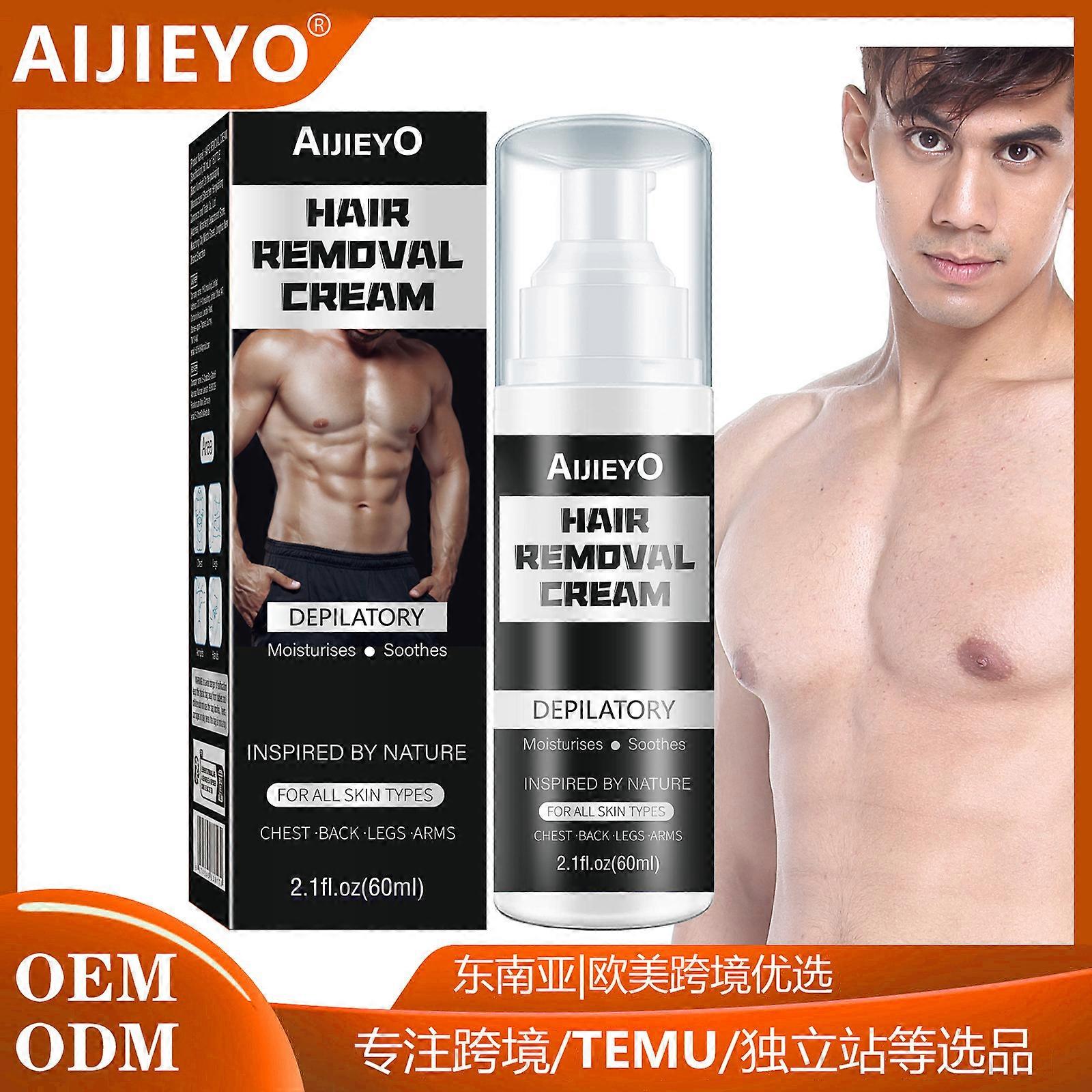 Hair removal cream easily removes hair without leaving marks. Can be used on sensitive skin. 60ml available for the whole body.