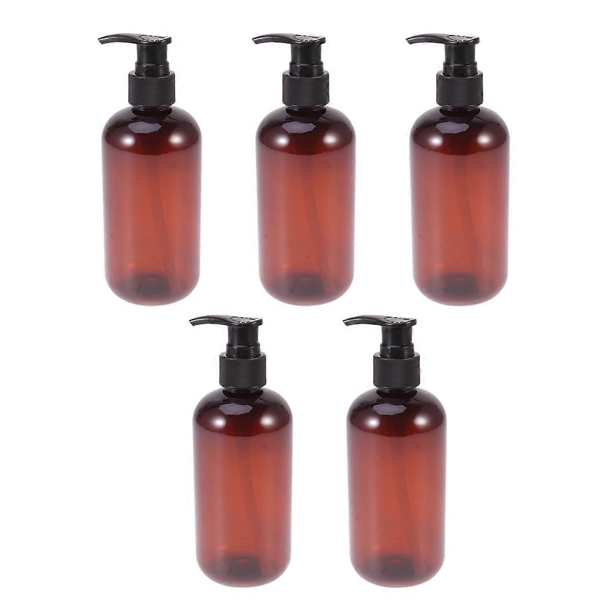 Lotion Container Bottles for Dispensing 15Pcs Brown Pump Bottles for Home Use