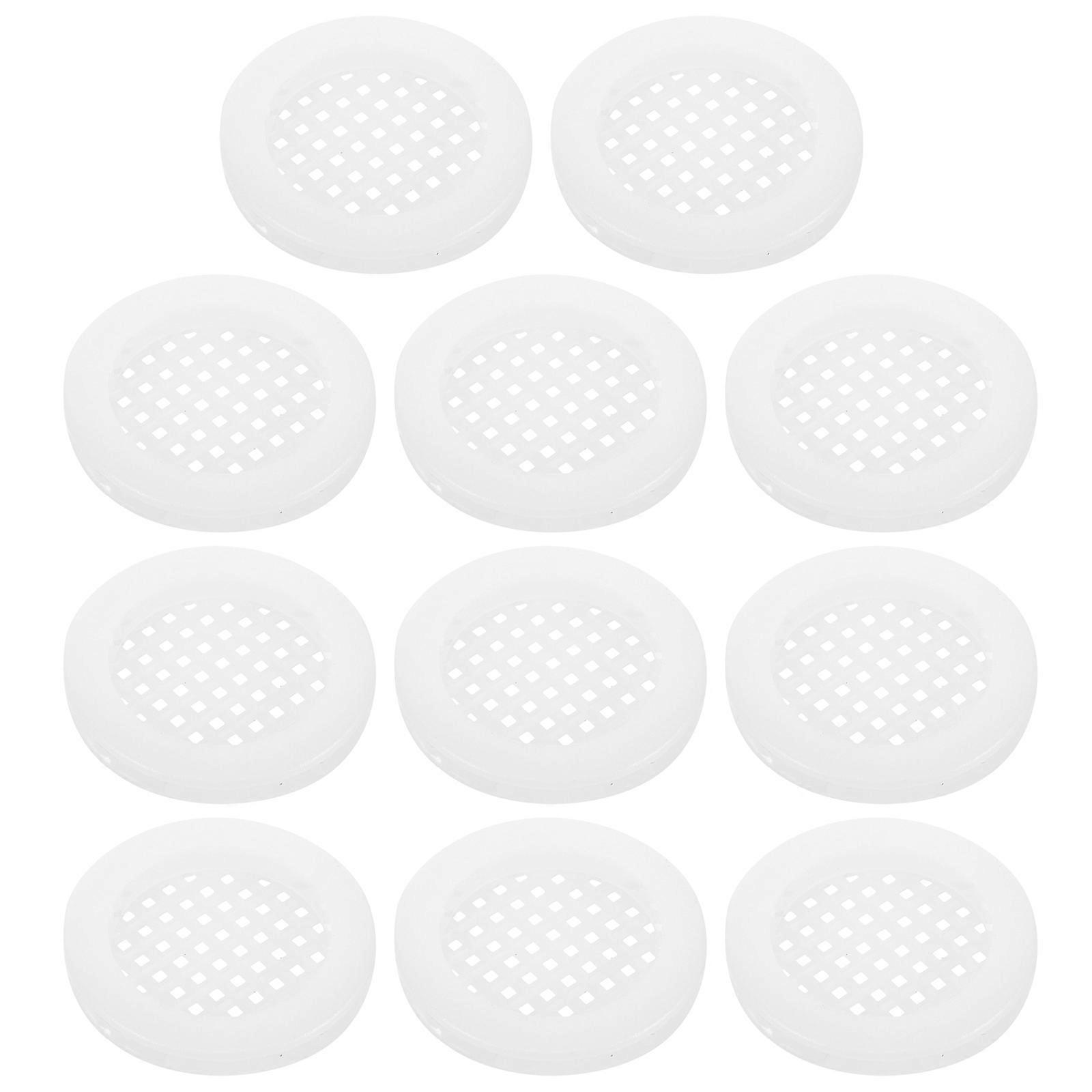 40Pcs Plastic Soffit Vent for Cabinet Door Ventilation White Color