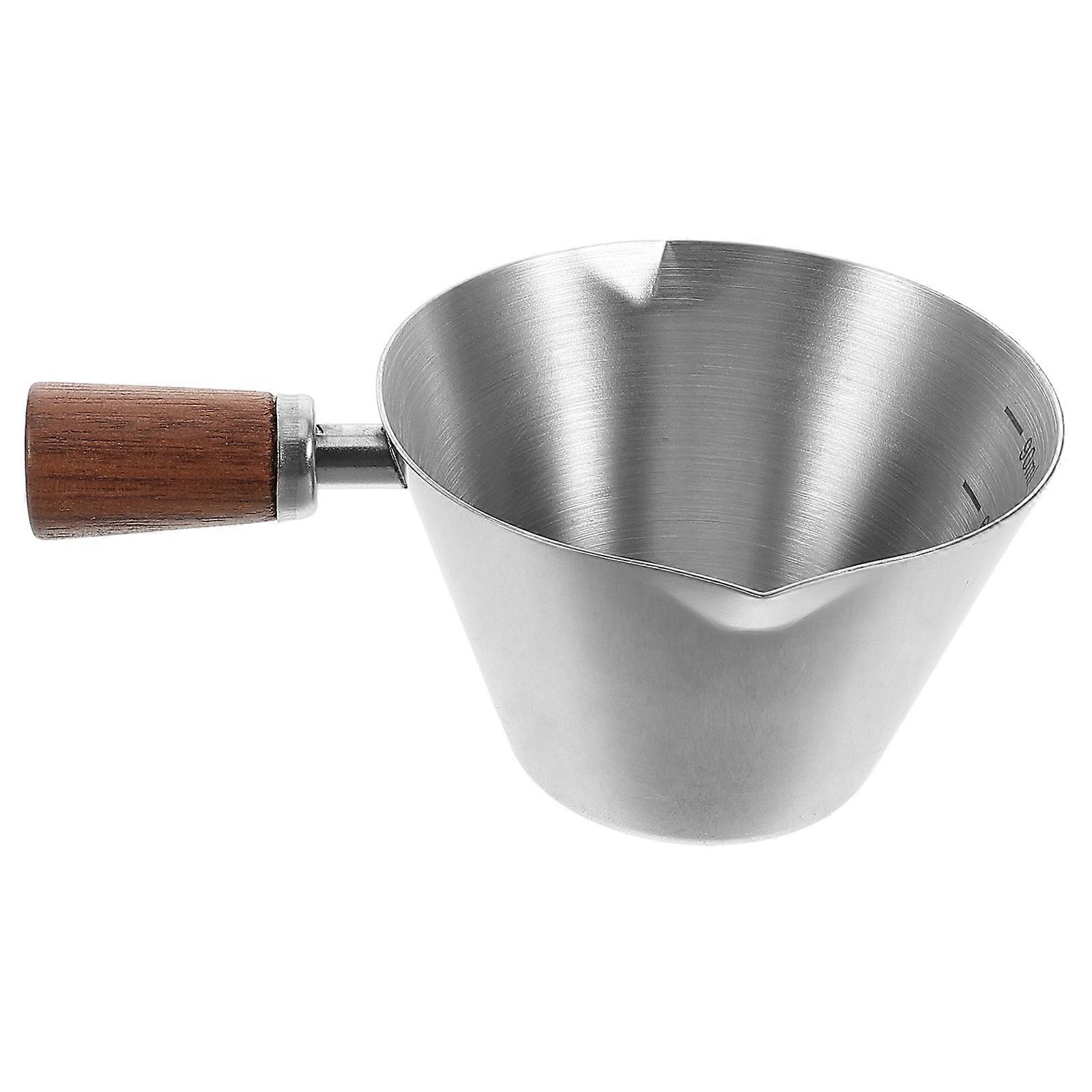 Espresso Extraction Cup Round With Handle And Spout Quality Stainless Steel For Multicolor 1Pcs