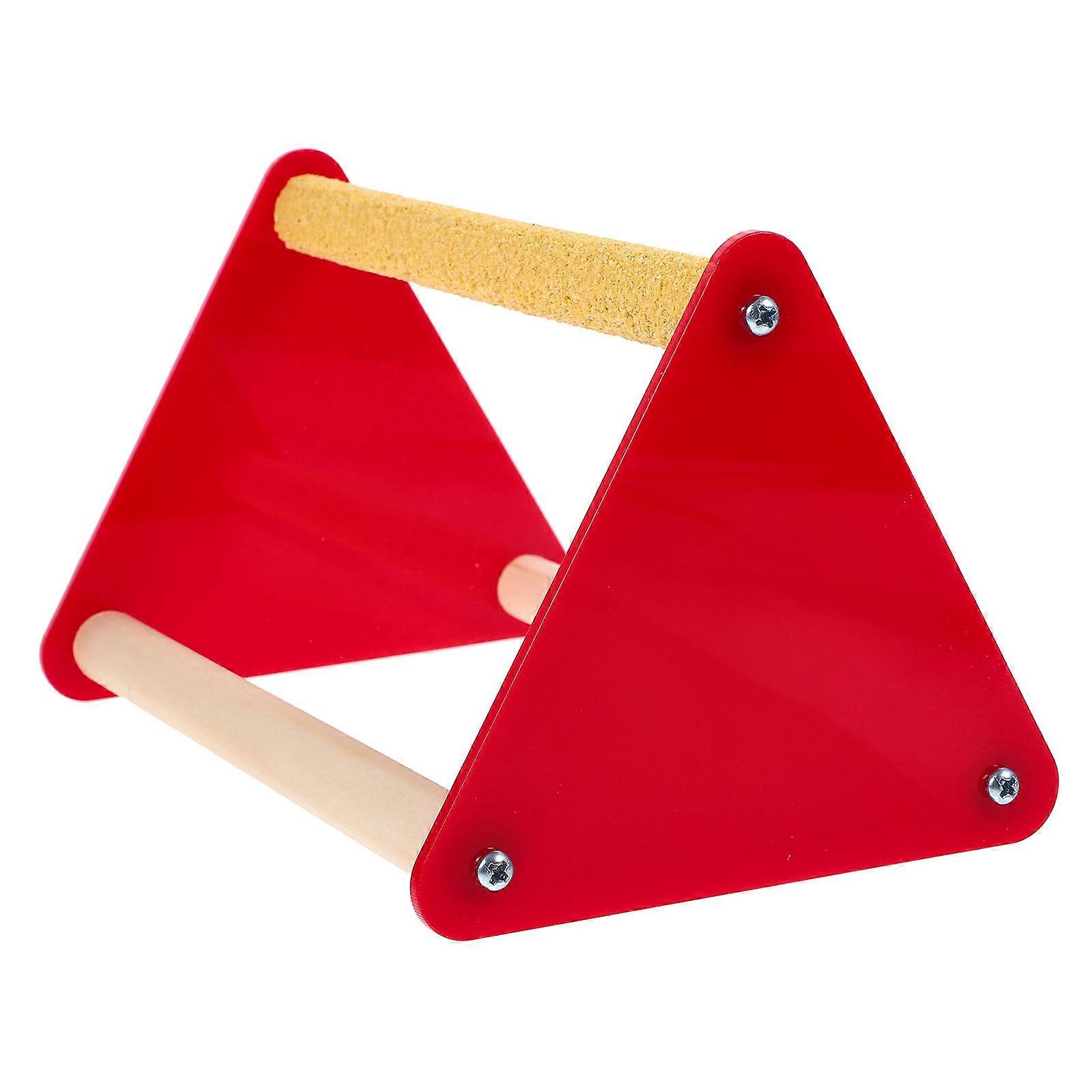 5Pcs Durable Bird Perch Stand For Parrots Indoor Use Triangular Shape Entertainment Chewable Grinding