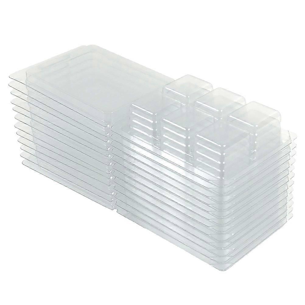 Plastic Storage Box Transparent for Candle with 6 Grids 50Pcs Organizer