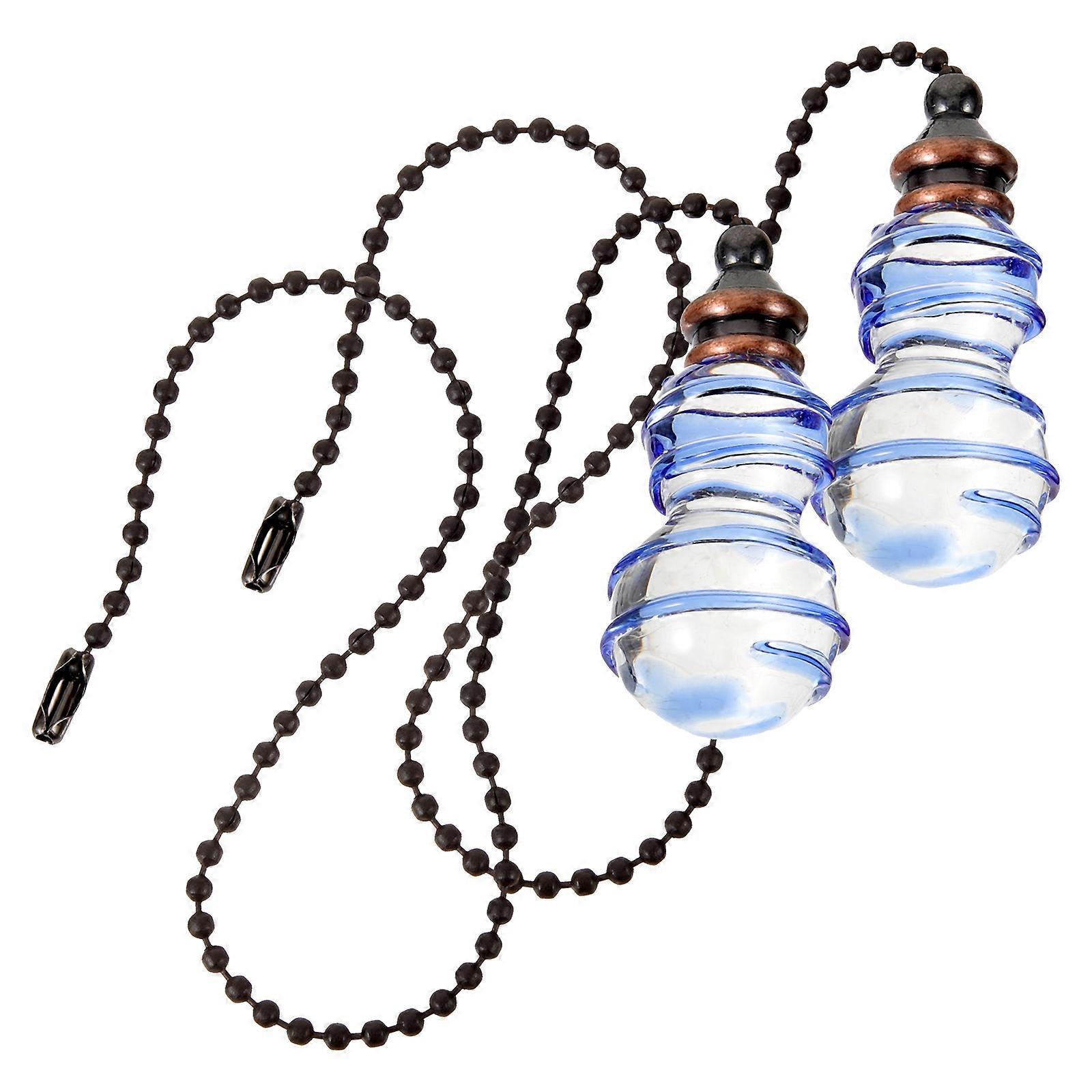 Decorative Ceiling Fan Pull Chain Ornaments For Roman Blinds And Ceiling Fan Usage With Unique Water Drop Shape In Blue 10 Pcs