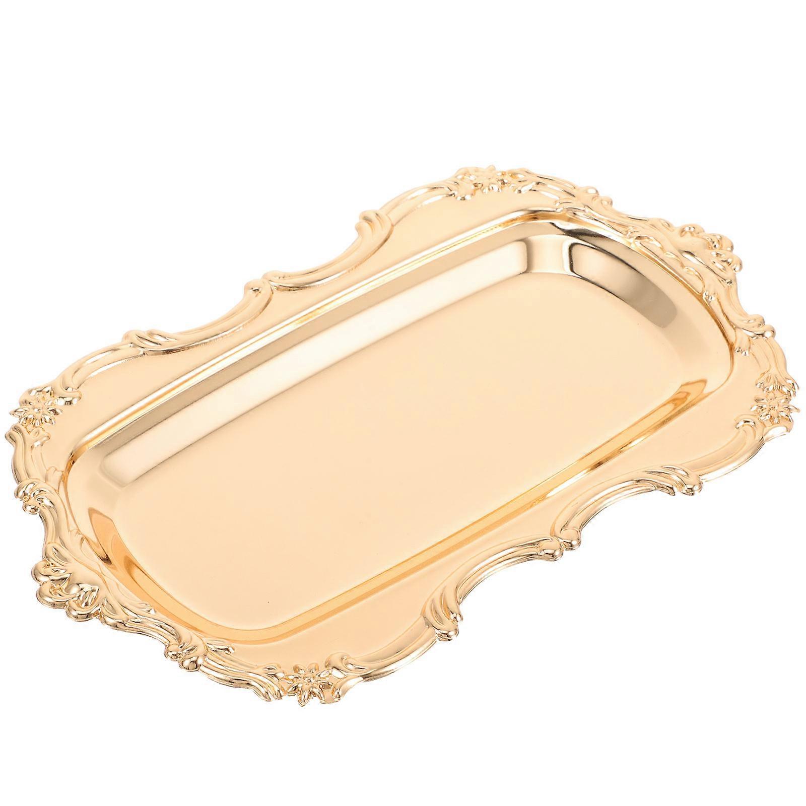 Fruit Serving Tray Metal Tray for Multi-Functional Use 5Pcs Set