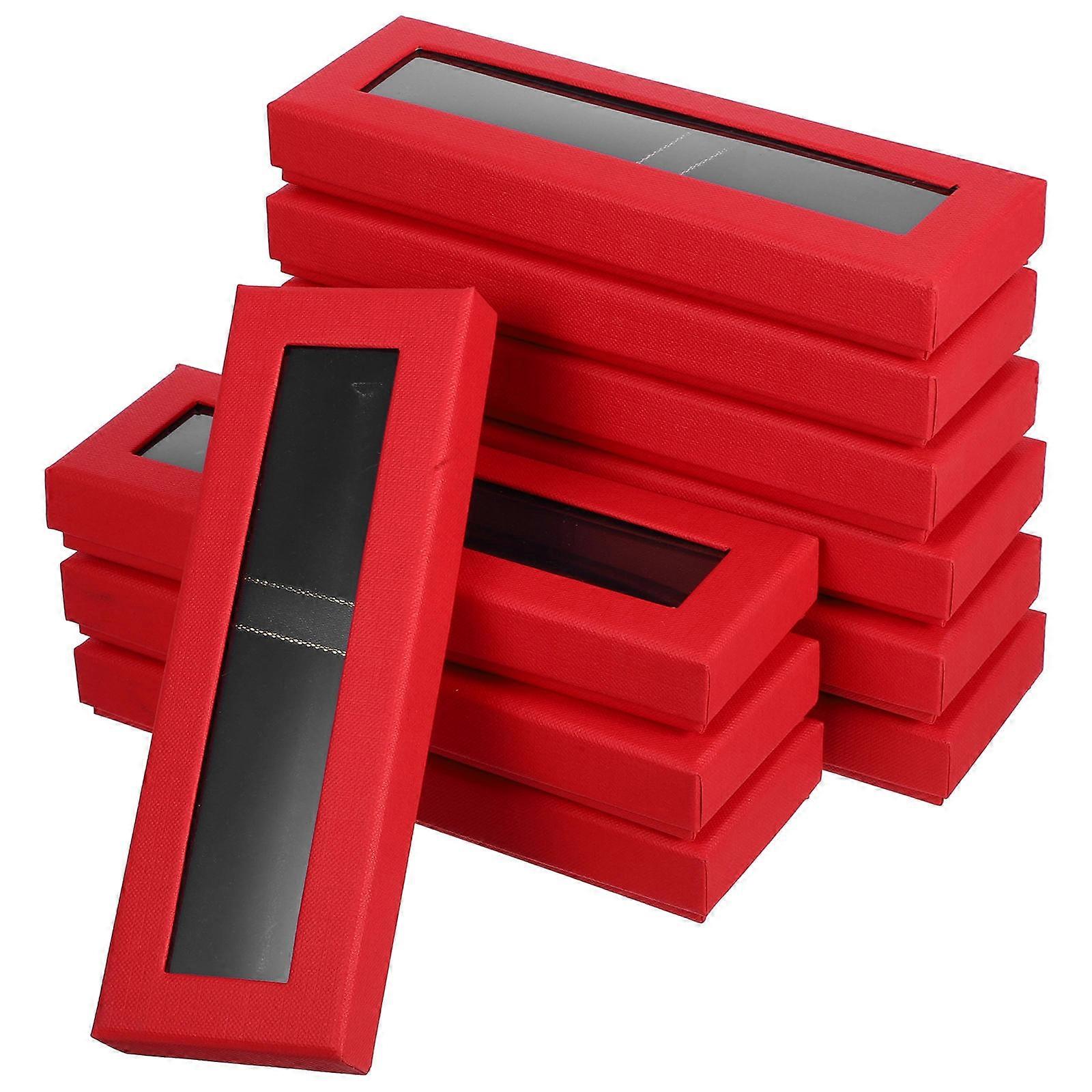 30Pcs Red Decorative Wrapping Boxes For Pen Display Suitable For Anniversary Celebrations With Pen Protection And Craftsmanship For Students