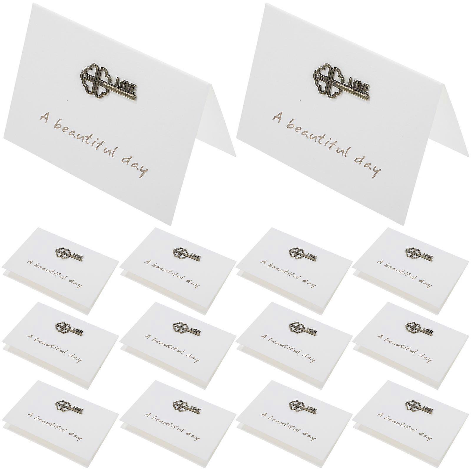 60 Sets Blessing With Envelopes For Christmas And Special Occasions In White Paper Material And Rectangular Shape