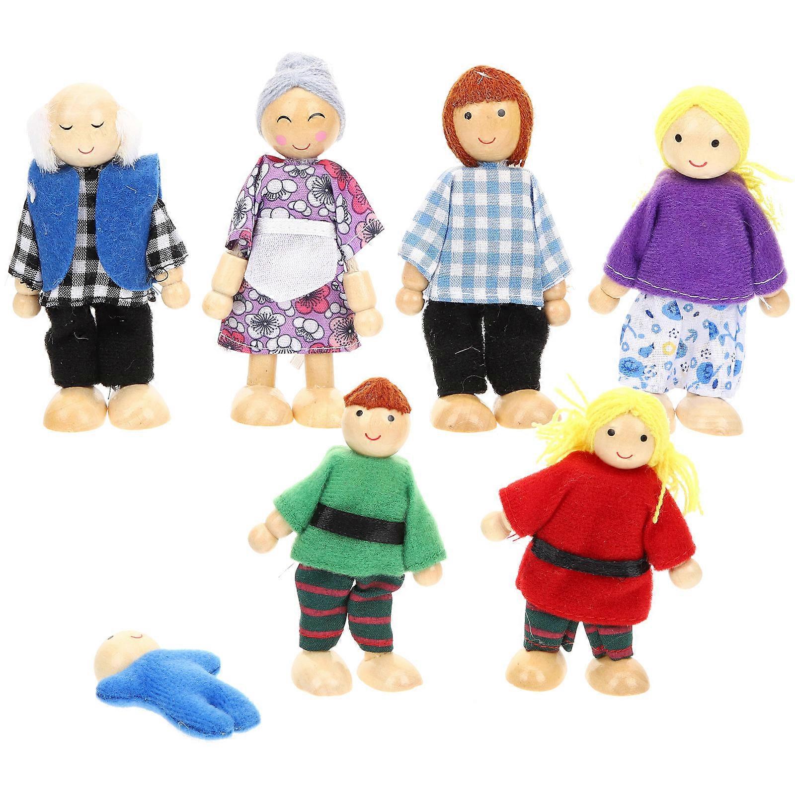 21 Pcs Toddler Puppet Toys Doll Family Set for Children Indoor Play Assorted Color Gift Options