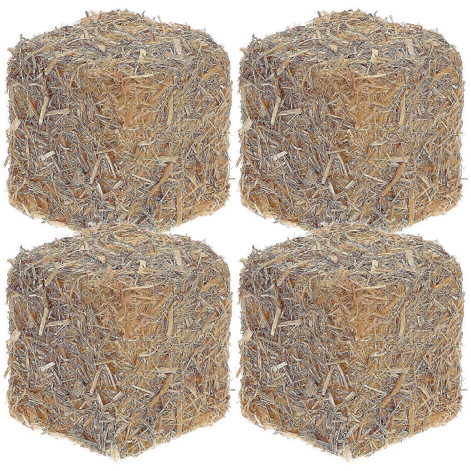 12pcs Stackable Haystack Autumn Style Mini Hayrick Ornament Scene Hay Bales