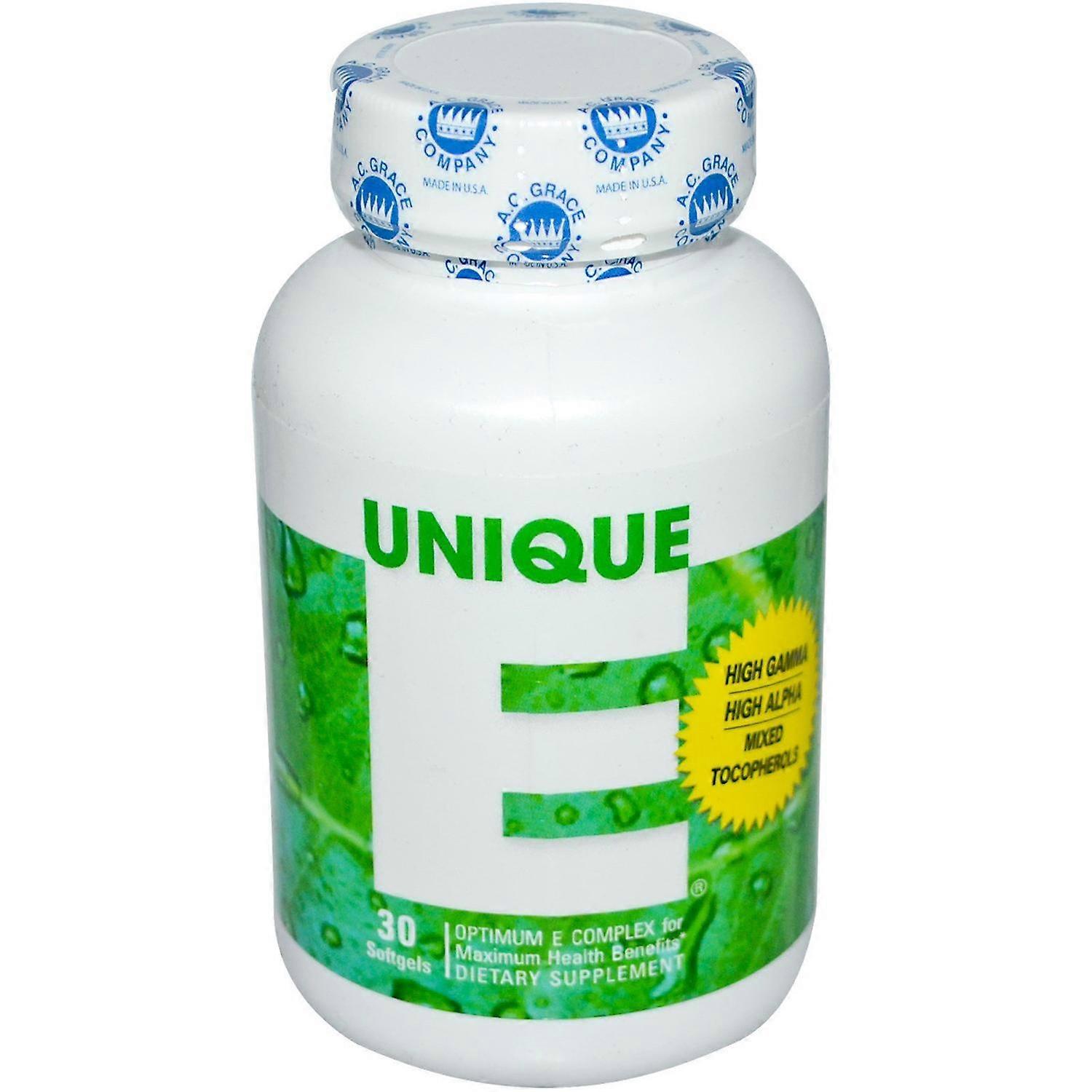 A.C. Grace Company, Unique E, 30 Softgels