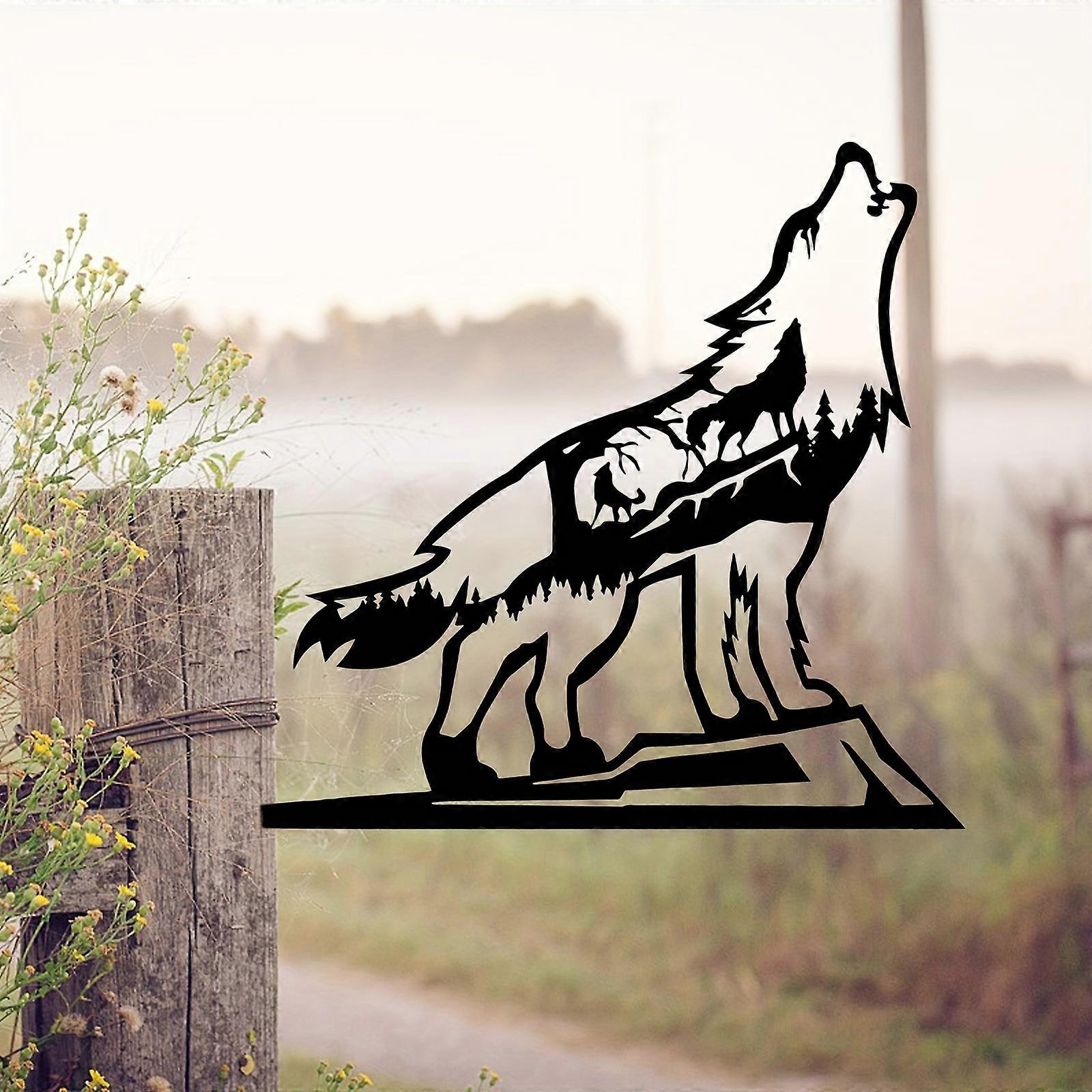 1PC Decorative Wolf Garden Stake Outdoor Decoration for Tree