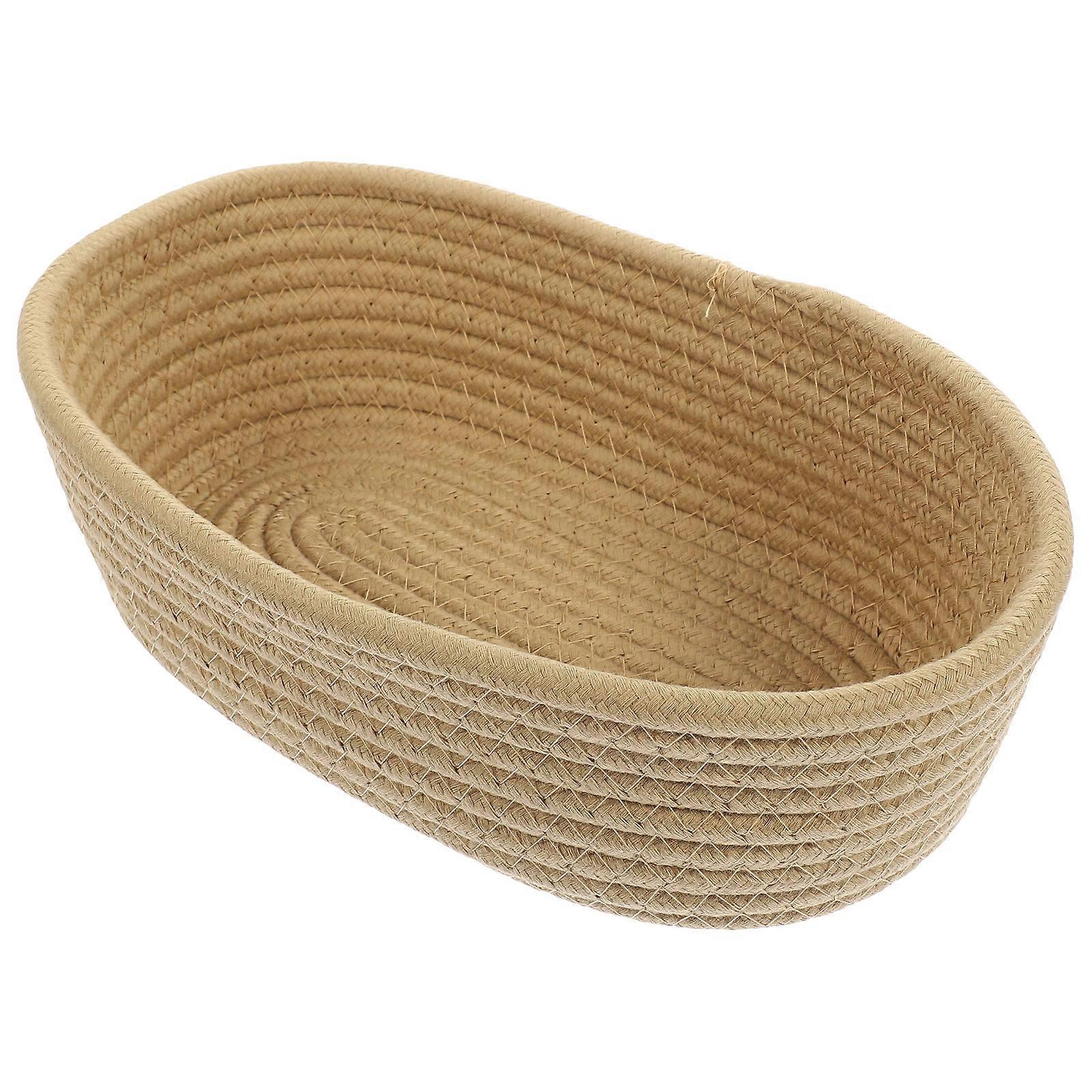 Khaki Woven Storage Basket for Snack Storage 1 Piece