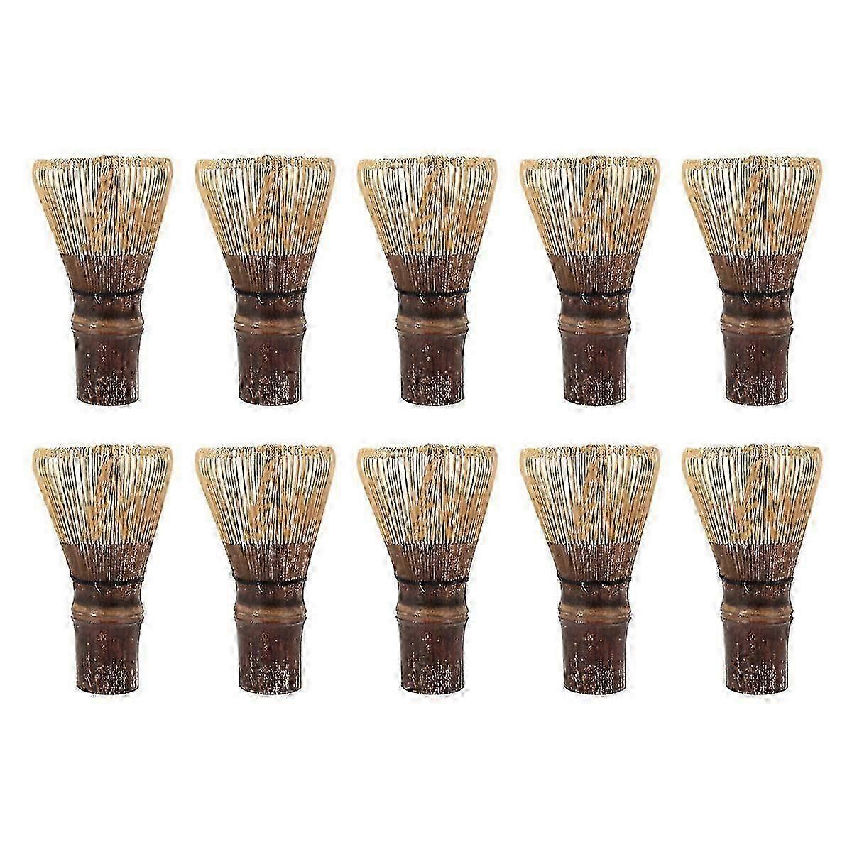 10-Piece Bamboo Matcha Whisk Set with 80 Prongs for Authentic Japanese Green Tea Ceremony Preparation