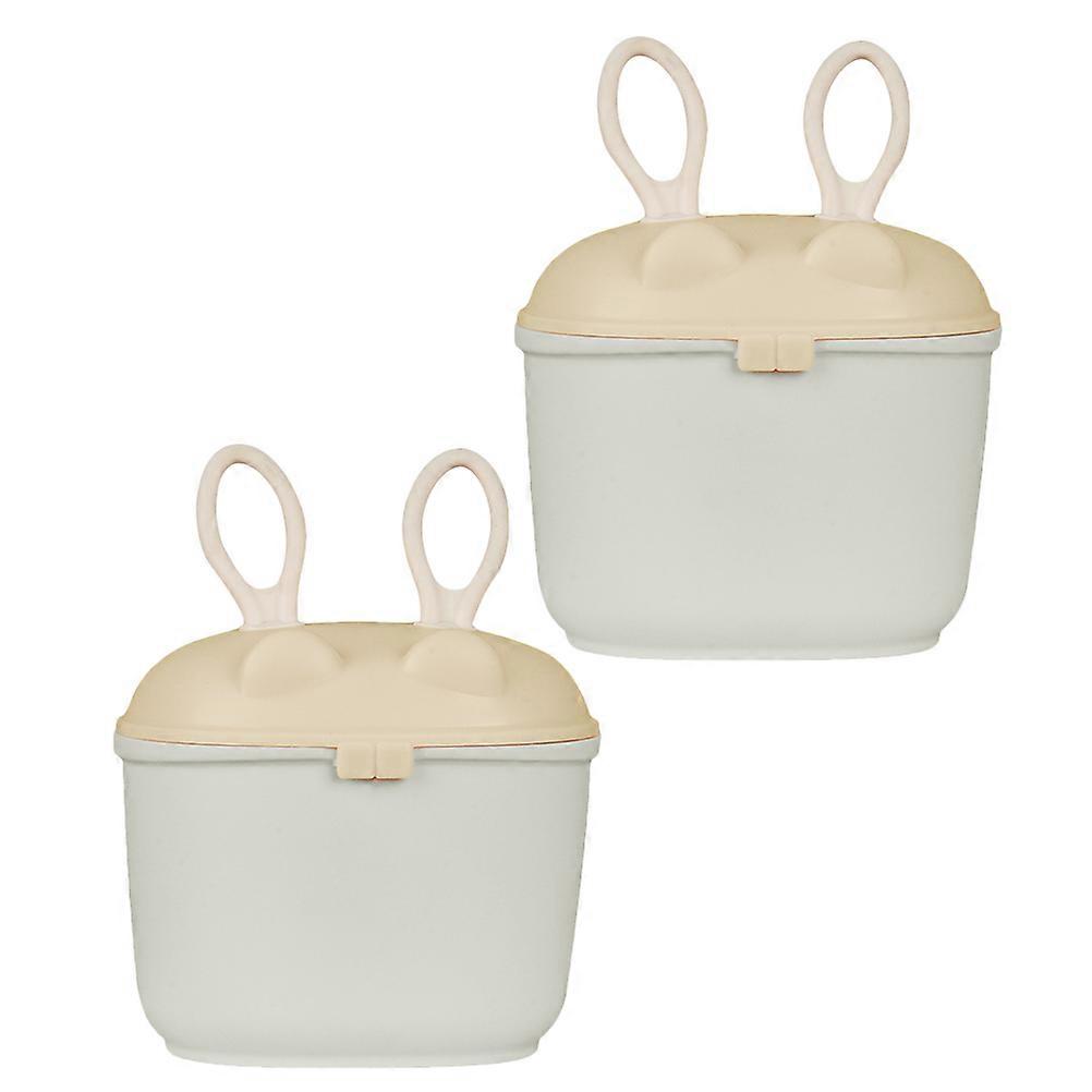 Milk Powder Box Formula Dispenser for Storage Use 2Pcs with Khaki Design