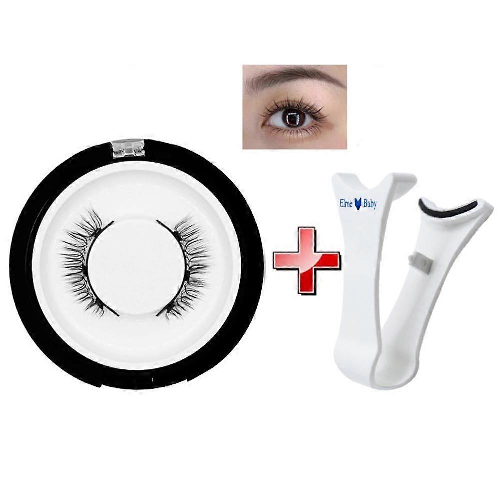 1pair Magnetic 3D False Eyelash With Clip Reusable Natural Eyelashes No Glue I9L1