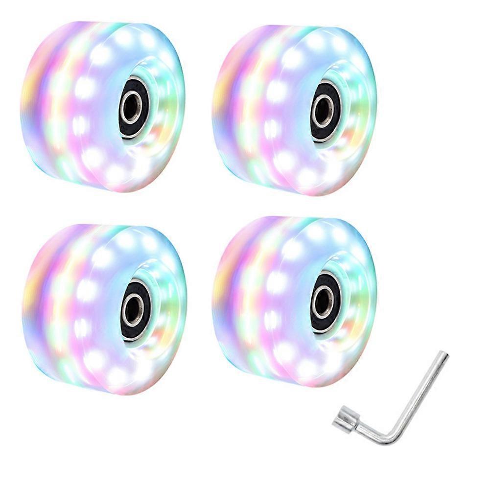 4 Roller Skate Wheels 58mm X 32mm Luminous Quad Roller Wheels colored