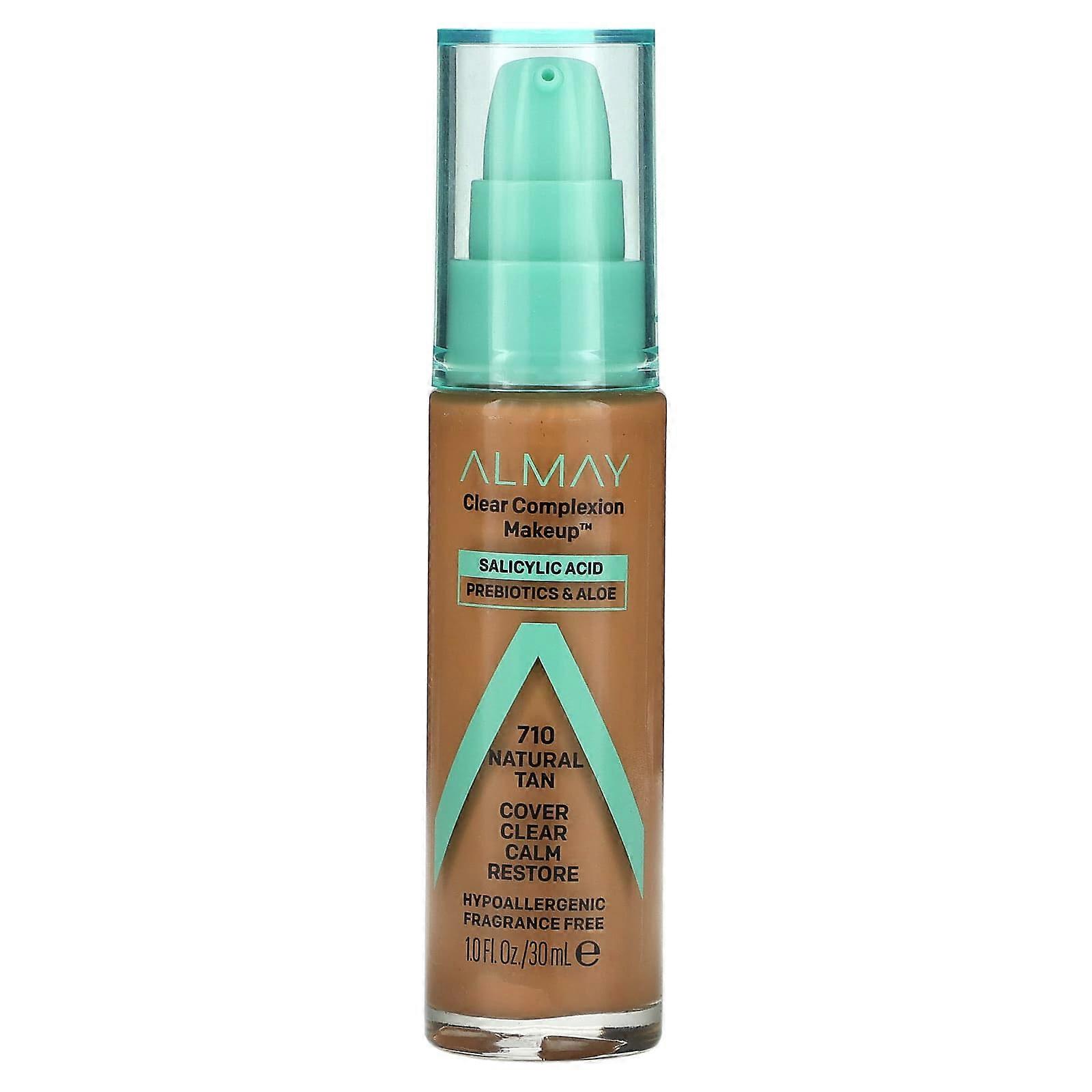 Clear Complexion Makeup, 710 Natural Tan, 1 fl oz (30 ml)