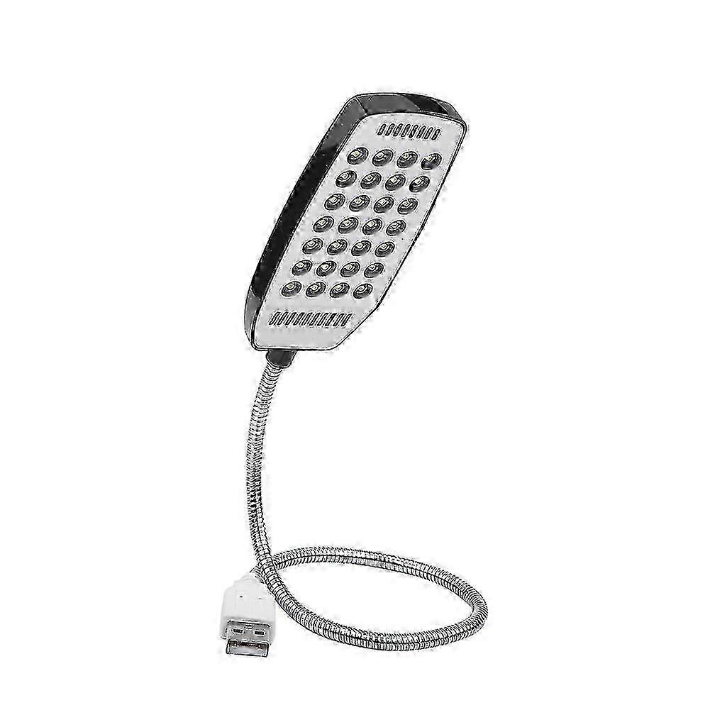 2025 5V Flexible Gooseneck Mini USB 28 LED Portable Reading Light Computer Lamp With Switch Black