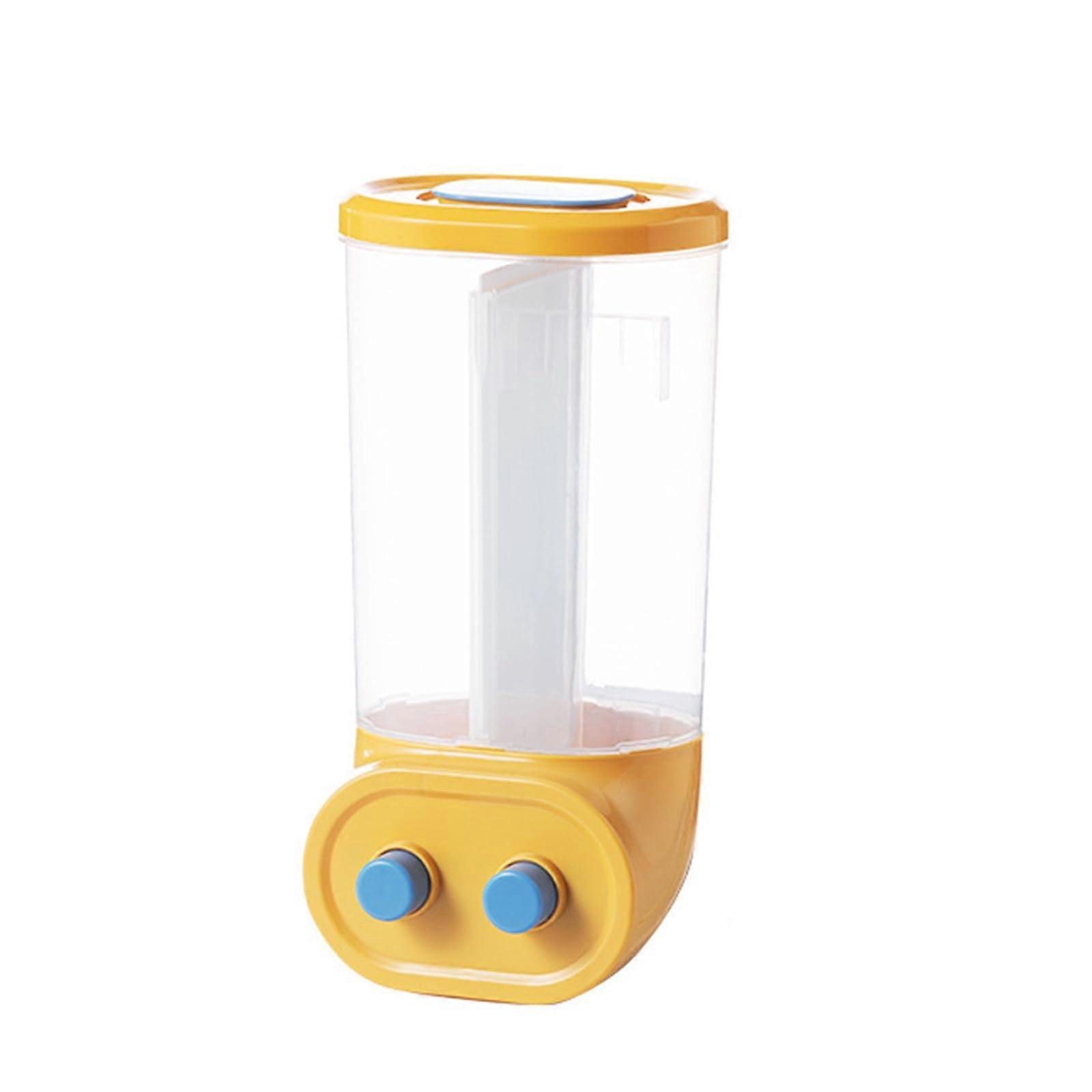 Kitchen grain classification wall-mounted grain cans sealed cans (yellow)