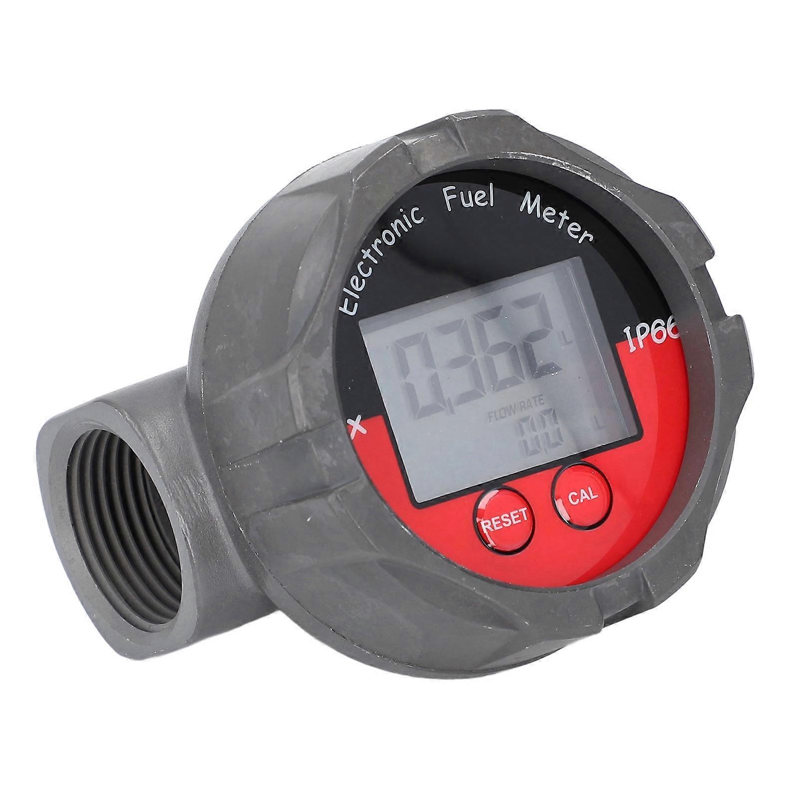 Electronic Fuel Meter Digital LCD Display Turbine Fuel Flow Gauge 1in High Accuracy 20MPa MWP 
