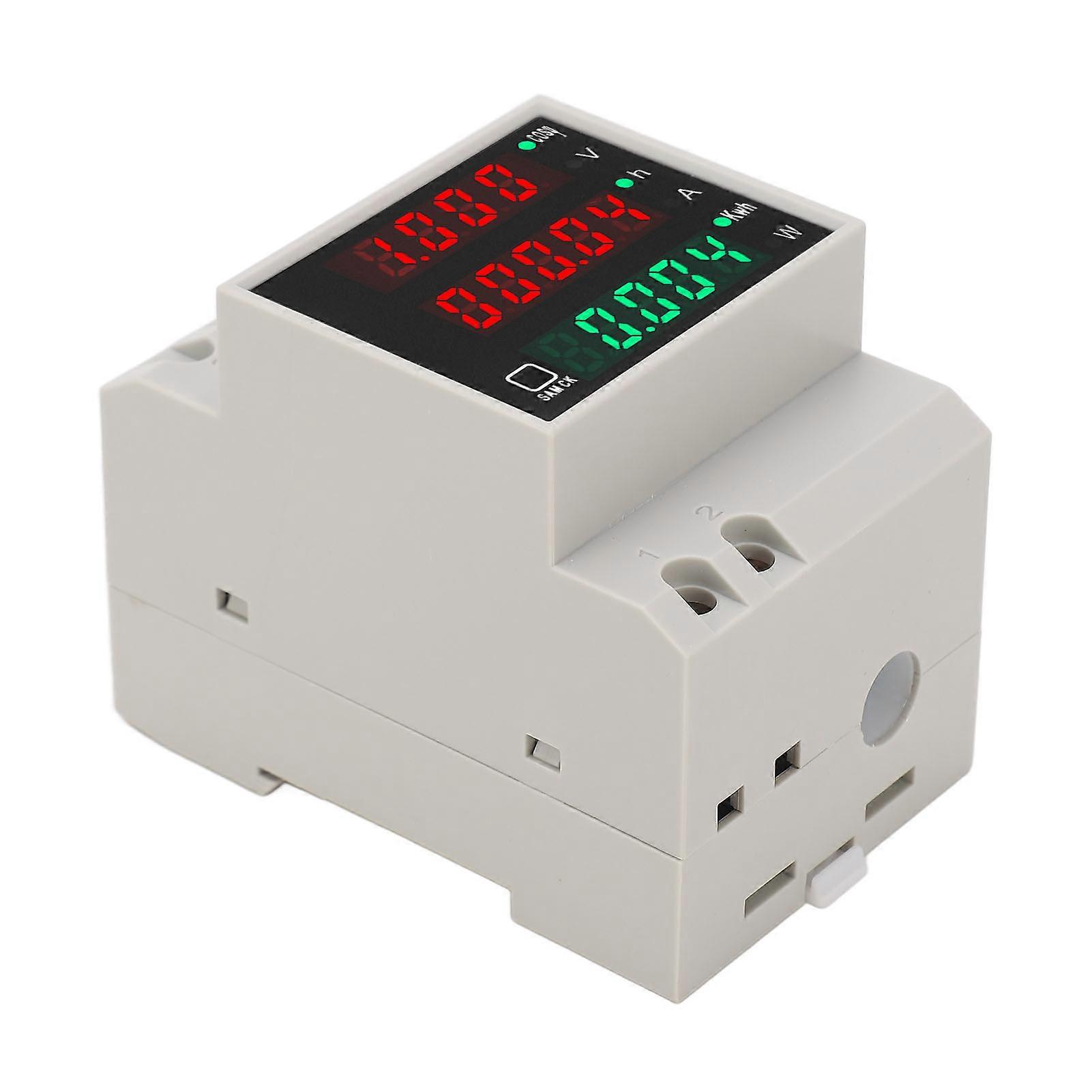 AC80‑300V 100A DIN Rail Power Meter Digital Display Voltage Current Time Power KWh Multifunctional Voltmeter 