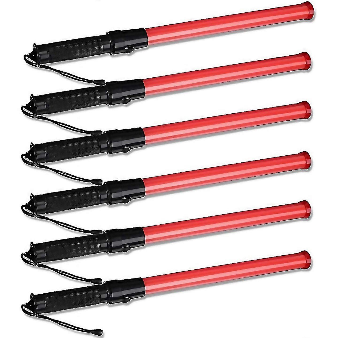 For 6 Pieces 41cm Signal Traffic Wand Safety Traffic Wand Lighted Led Traffic With 2 Flashing Patter