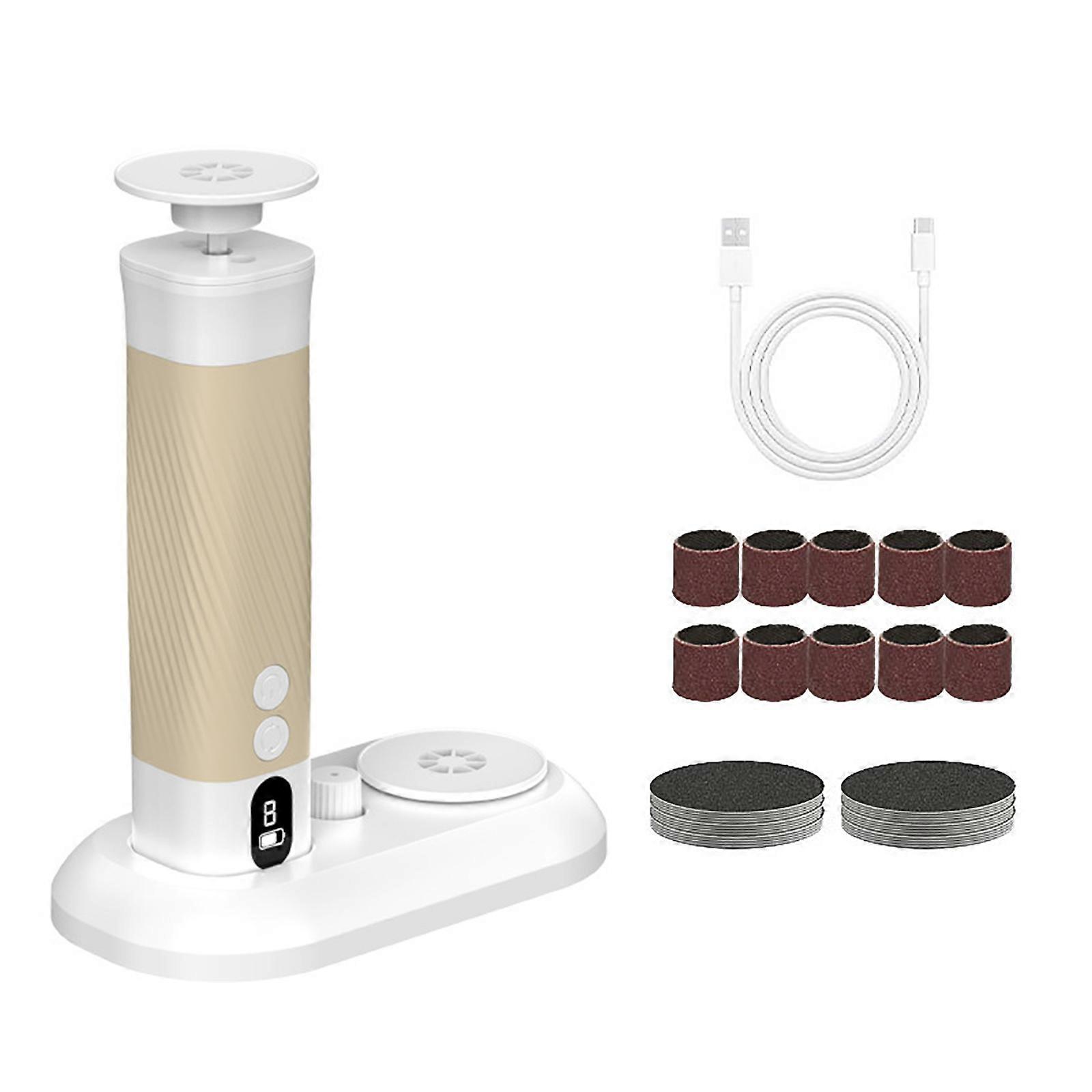 Electric Foot Exfoliator 9 Speed Configuration Revertible Turn Structure Auto Gear Memory USB CREATE Fast Charging Plan Multicolor