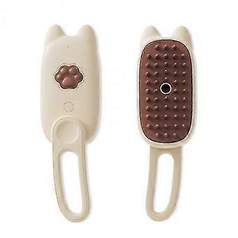 Rechargeable Cat Steam Brush with Mist Spray, 3-in-1 Pet Steam Brush for Long and Short Haired Cats and Small Dogs, Anti-Static, De-Shedding, Detangli