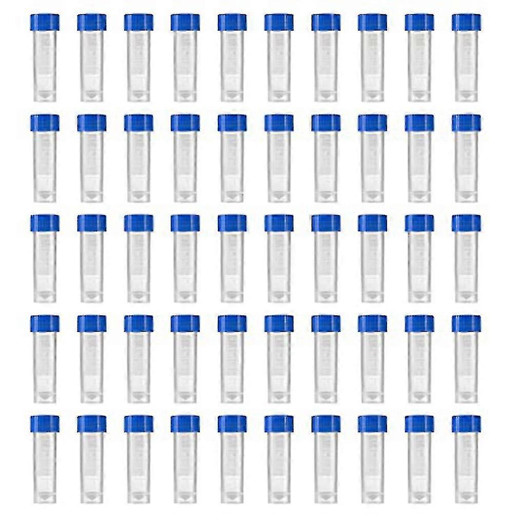 200pcs 5ml Graduated Plastic Test Tubes with Screw Caps, Leak-Proof Storage Vials for Lab Samples & Organizing
