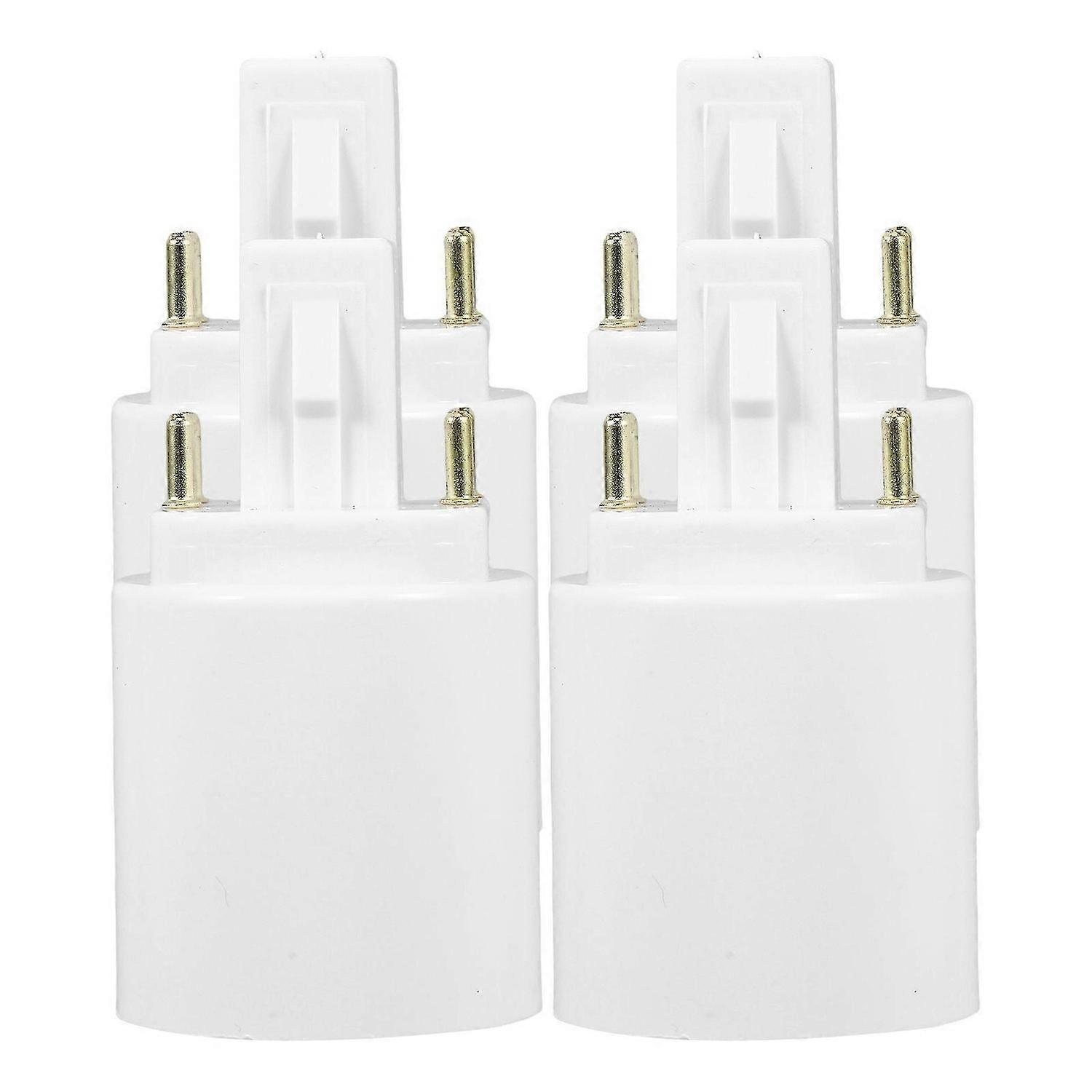 4pcs Light Socket Adapter G24q To E27 Lamp Holder Convert 4 Pin To Screw Base Converter Light Bulb Socket Bulb Base For Office Home Shop