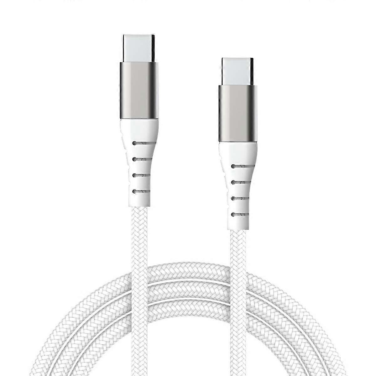 Câble USB C/USB C renforcé 3m - 3A, Blanc