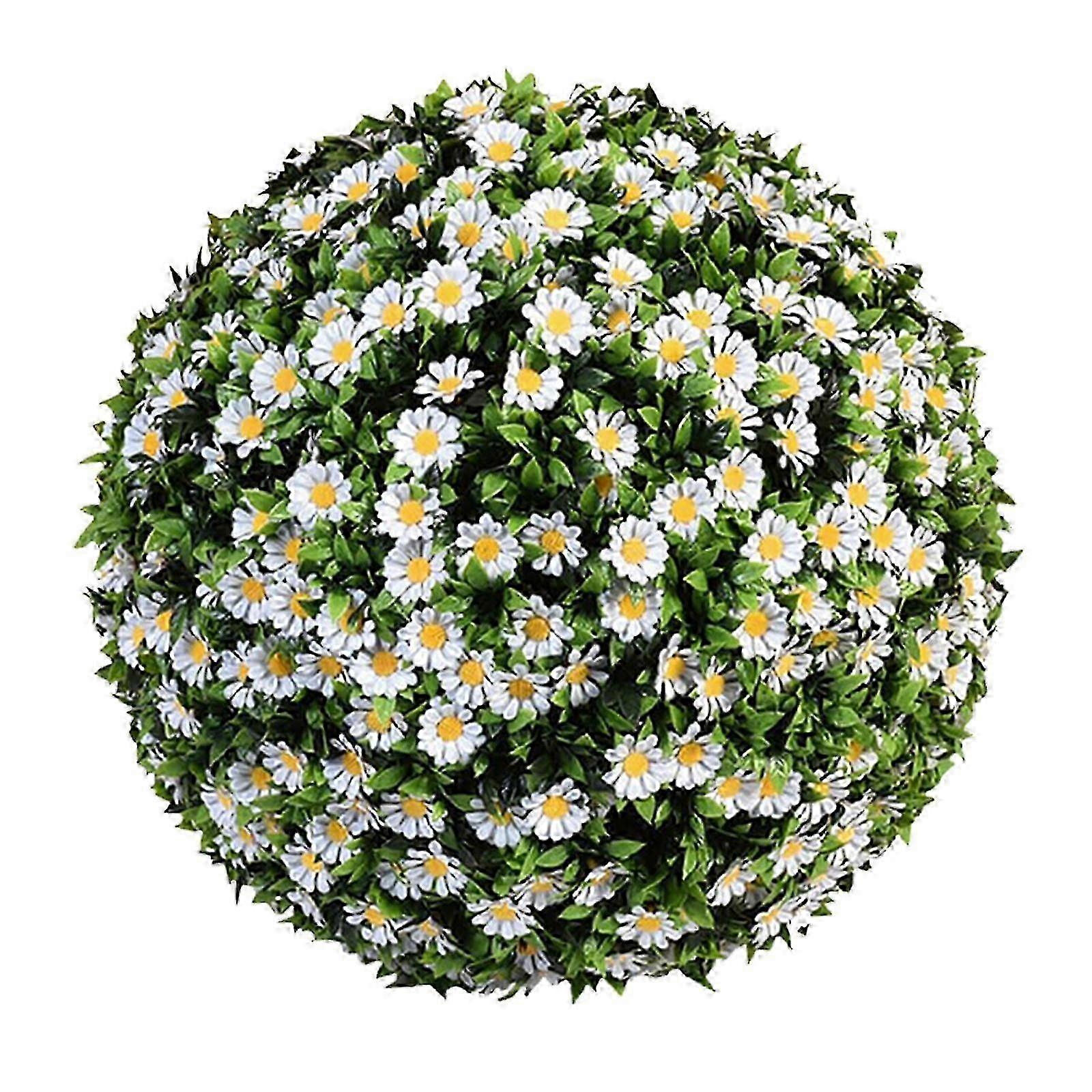 White Grass Ball, Artificial Eucalyptus Hanging Decor, 28cm Inner 45cm Outer Diameter