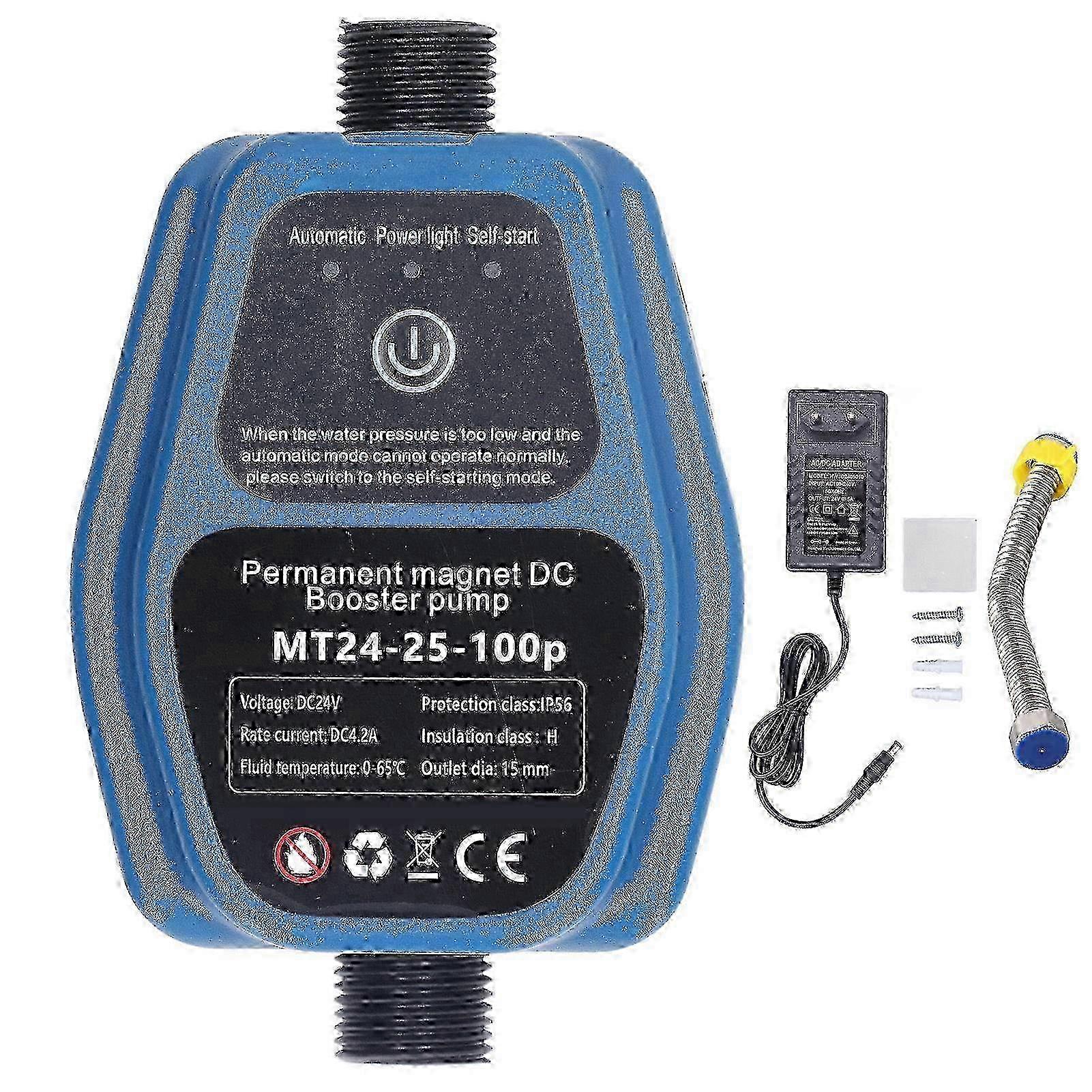 24V 100W Intelligent Sensing Automatic Shower Water Pressure Booster Pump with IP56 Rating and 100-240V Compatibility