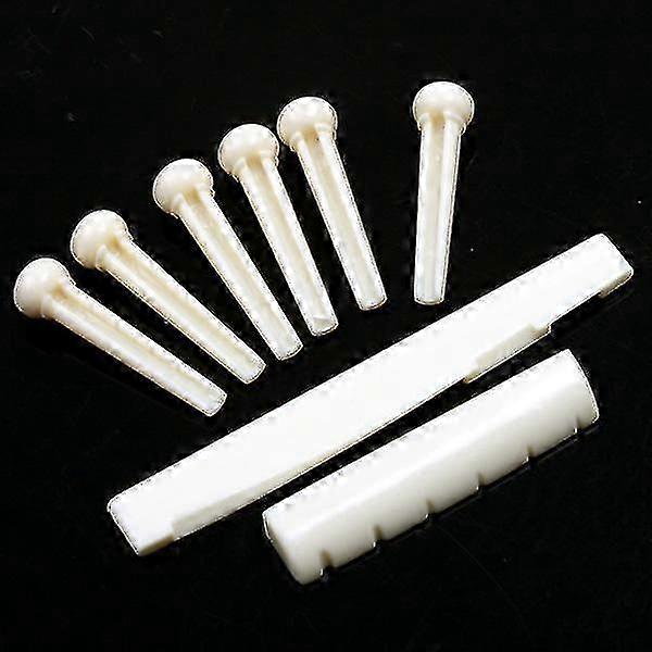 A Set of Folk Guitar Bridge Pins Saddle Nut
