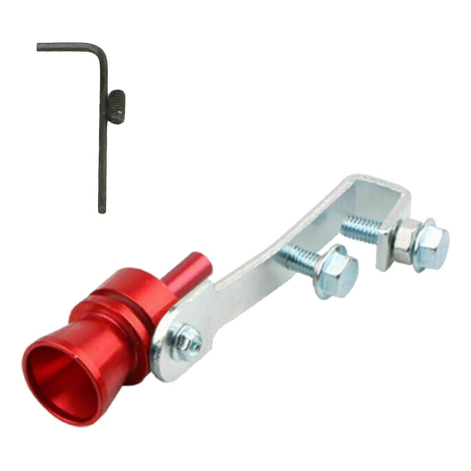 Car Exhaust Tip Pipe  Portable Universal Stable Turbo Whistle, Fake Simulator Whistle, Muffler Exhaust Pipe, Red