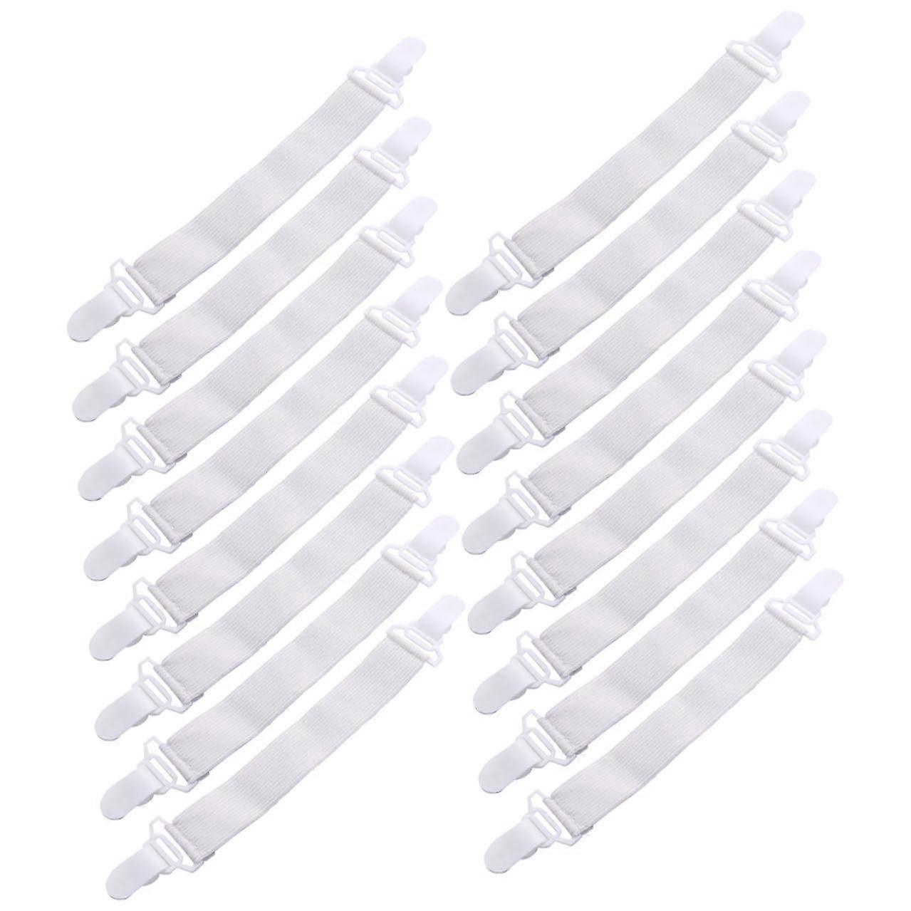 Bed Sheet Clips Elastic Fasteners AntiSlip Holders For Mattress Corners Bedding Grippers Secure Sheet Straps 16 Pcs