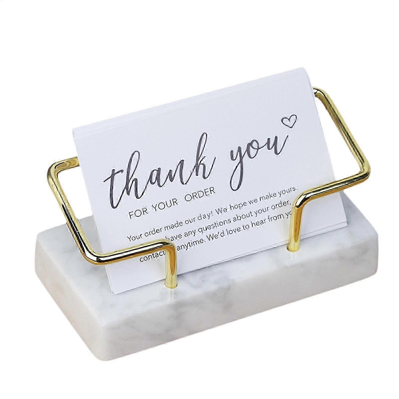 Marble business card holder with display Elegant business card stand