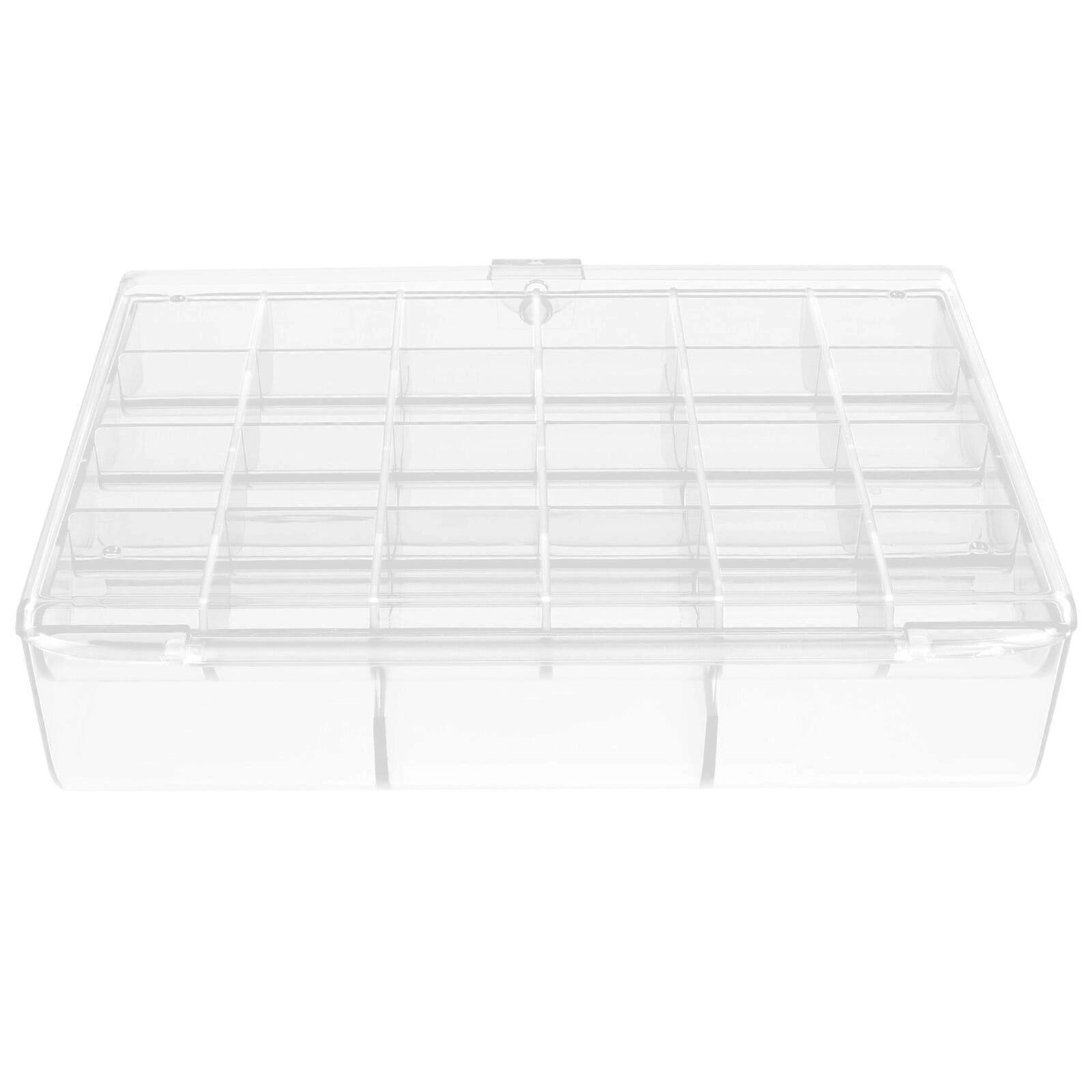 1Pc Double Layer Transparent Jewelry Box Simple Small Objects Storage Box