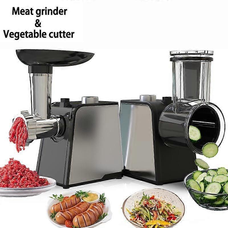 Electric Vegetable Cutter & Meat Grinder, Multifunctional Stainless Steel, Potato & Carrot Cutter, Chopper, Meat Grinder, Sausage Maker