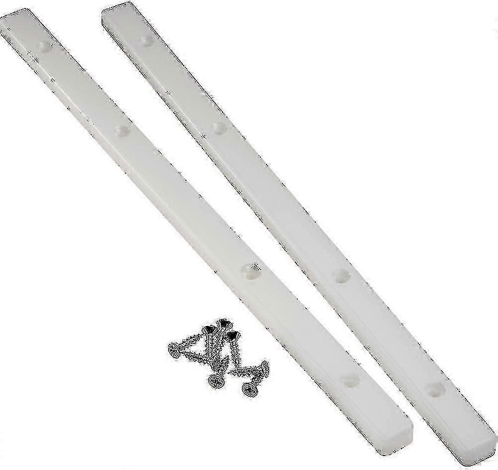 White Plastic Drawer Slides for 17mm Grooved Cabinet Drawers Guide Rails