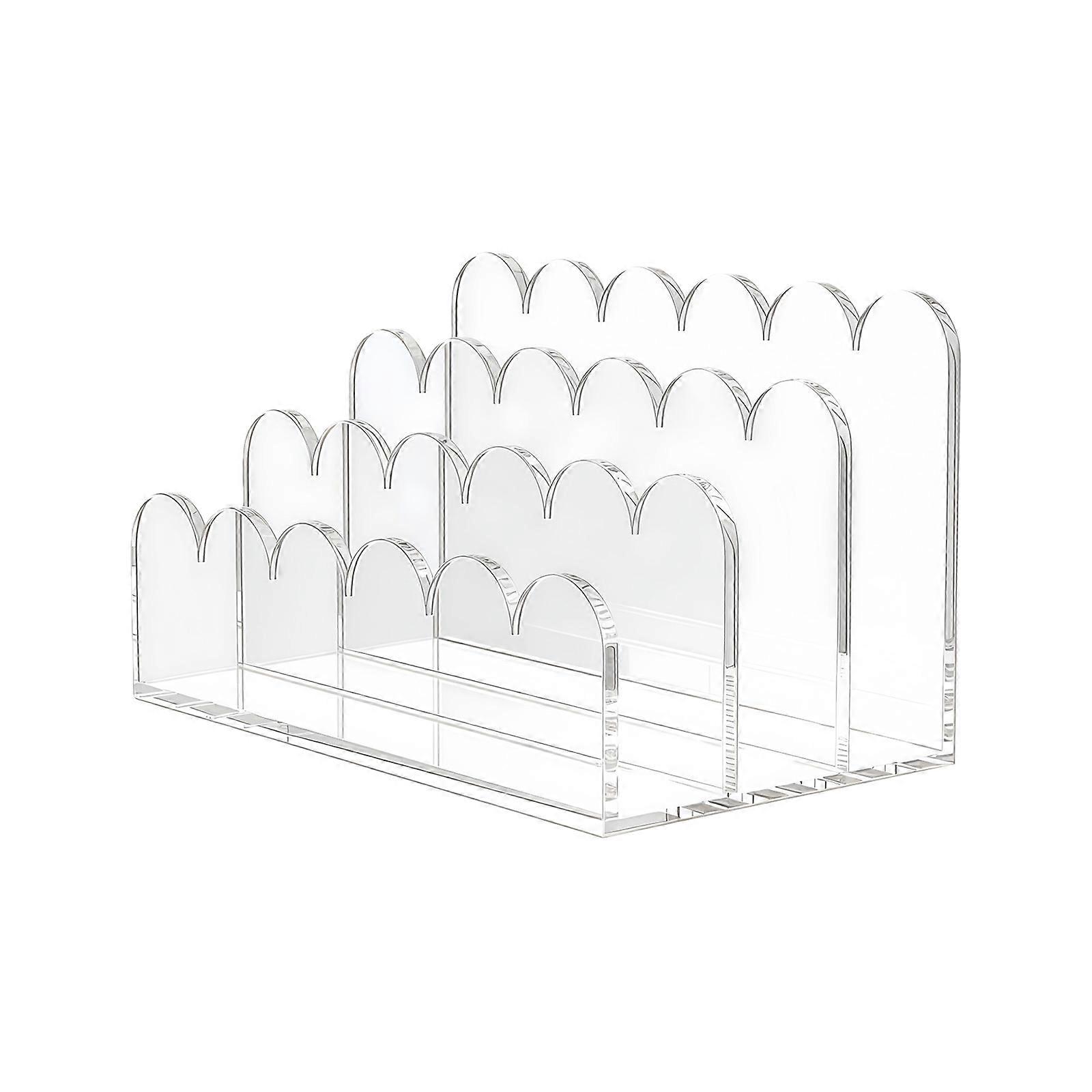 3 Layer Desktop File Organizers For Office Mail Letter Documents Durable Acrylic Storage Shelf Minimalist Office Tray Multicolor