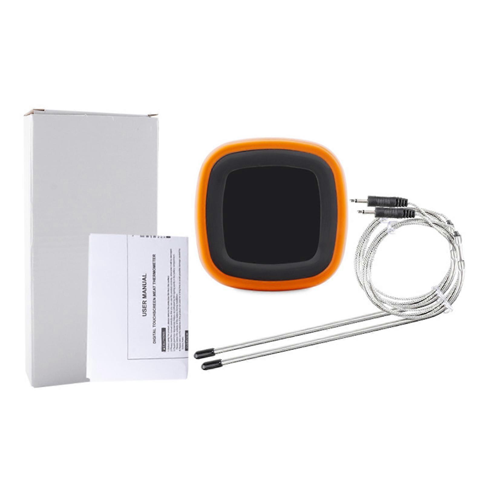 Two Probe Digital Meat Thermometers for Cooking and BBQ Grills Featuring Timer Mode and Temperature Alarm Multicolor