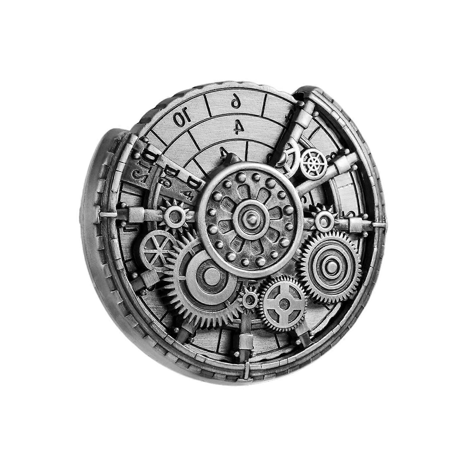 Last Play Addition Metal Die Spinner Top With Enumerated Guidance Face For Gatherers  Silver