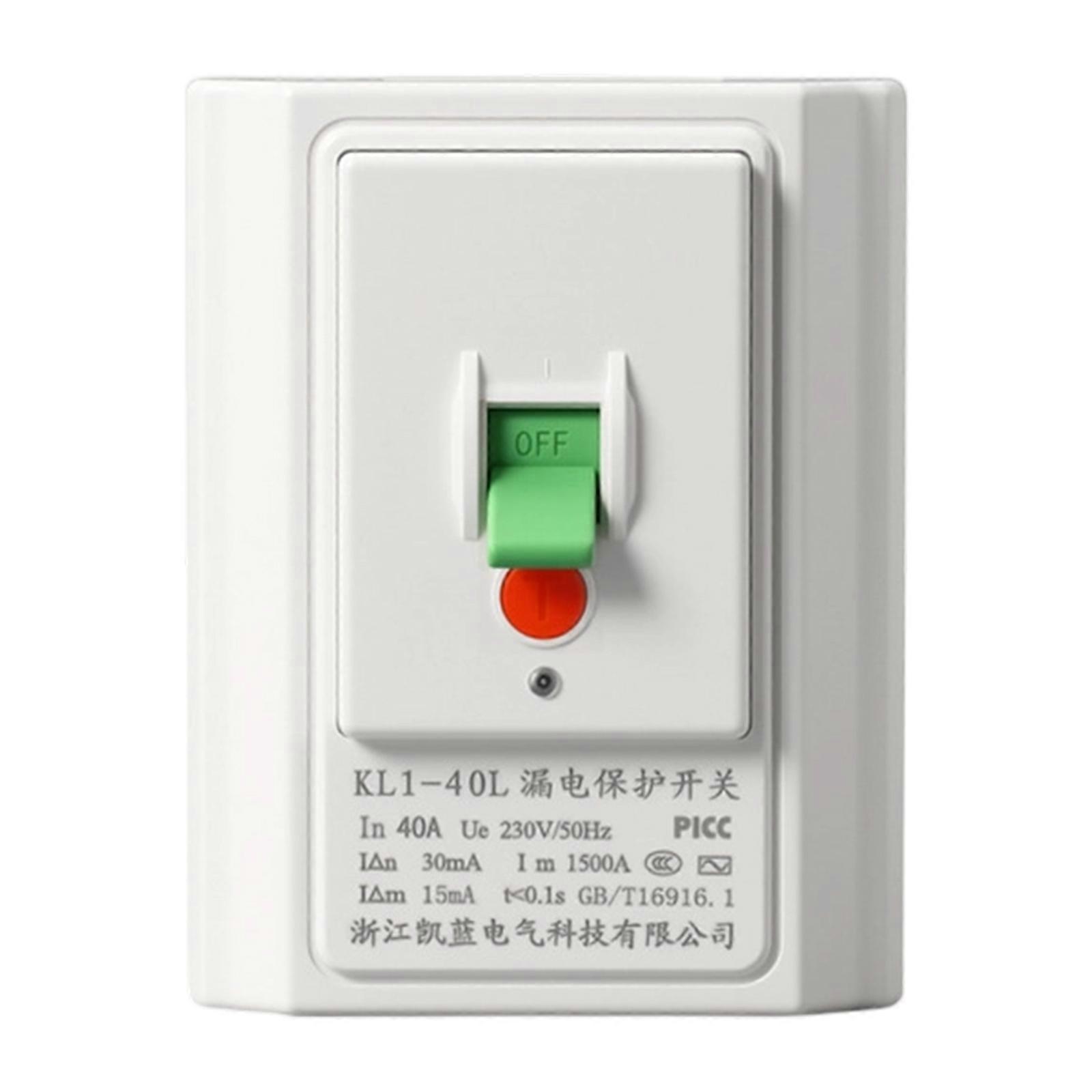 40A Electrical Safety Switches With Leakage Detection Air Conditioner Leakage Special Protector Enduring Energy Saving Multicolor