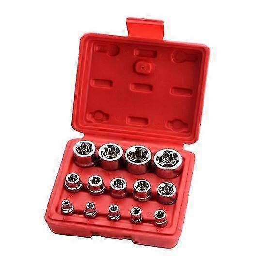 14Pcs Durable Socket Rustless E-type Set Effortless Hexagonal Socket Torx Socket Combination Tool Home 25-26