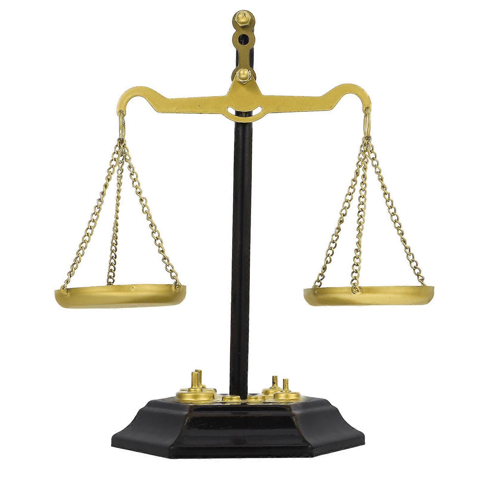 Metal Balance Scale Table Decoration for Desk Decor Multi Colored Iron