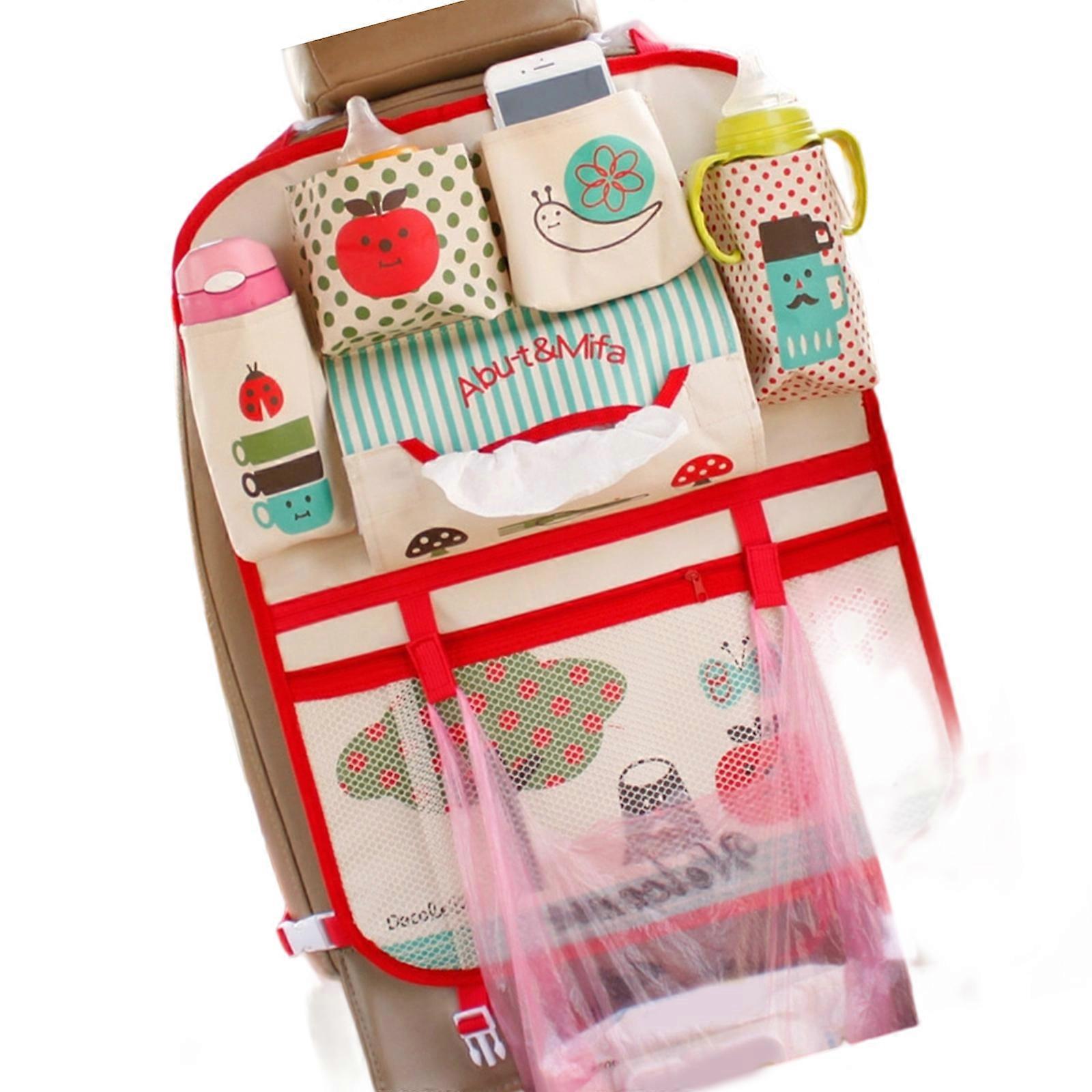 Multifunctional Vehicle Seat Storage Bag Hanging Organizers Leakproof Convenient Hook Attachment For Daily Commute Multicolor