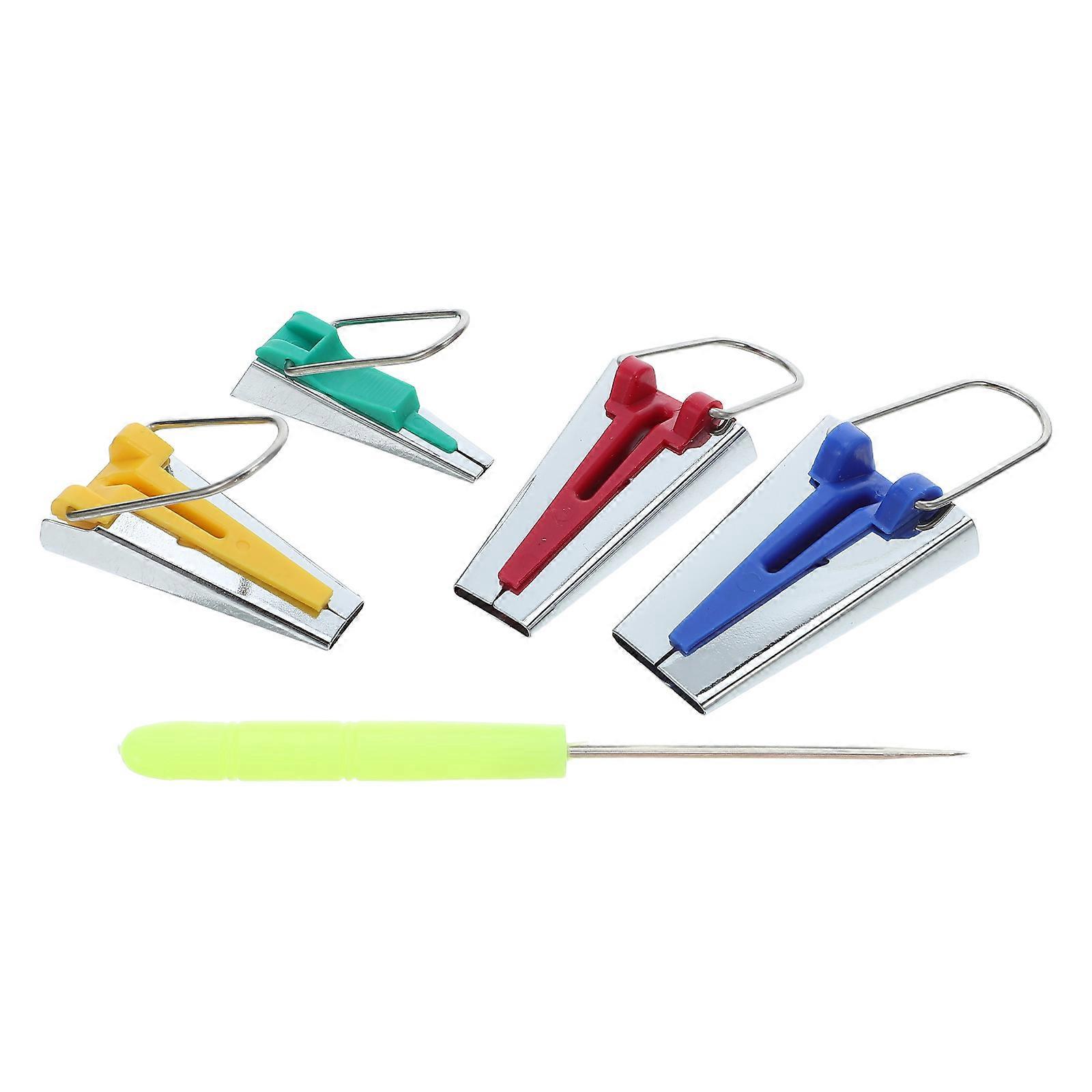 Multifunctional Quilting Tools 1 Set Diy Bias Tape Maker Kit Designed For Quilting And Clothing Making Assorted Color Edge Folding 5Pcs